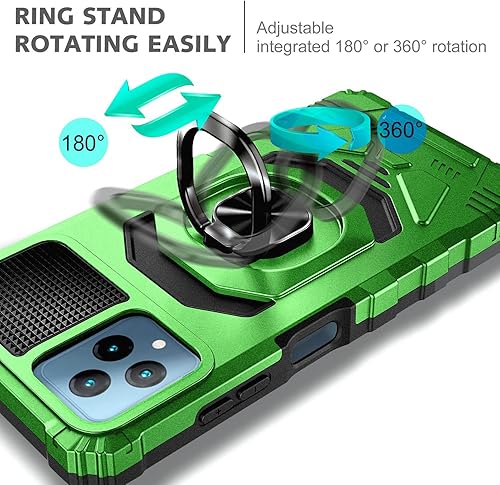 Miniatura 6 de NZND Funda para T-Mobile REVVL 6 5G  REVVL 6X 5G con protector de pantalla de vidrio templado, protección de cuerpo completo grado militar, soporte