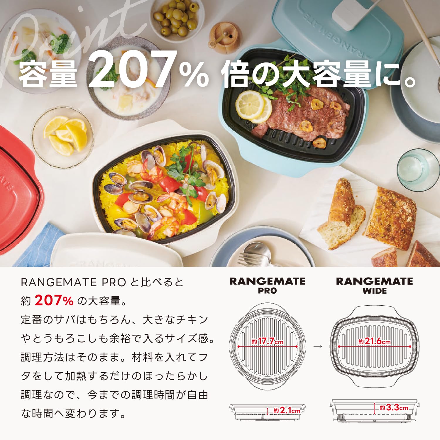 Amazon | 【公式】レンジメート ワイド ウィズ スチーマー RANGEMATE