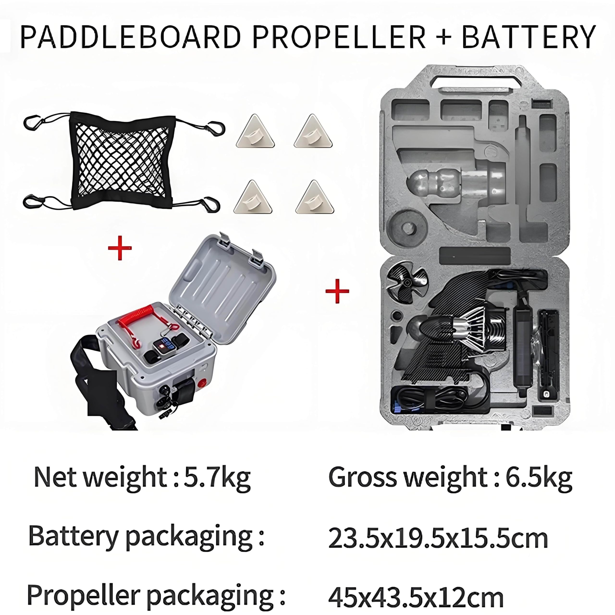 Aileron électrique à batterie 24 V, planche à pagaie, moteur de poussée, kayak de surf avec propulseur à batterie, hélice alimentée, pour aileron électrique de planche de surf