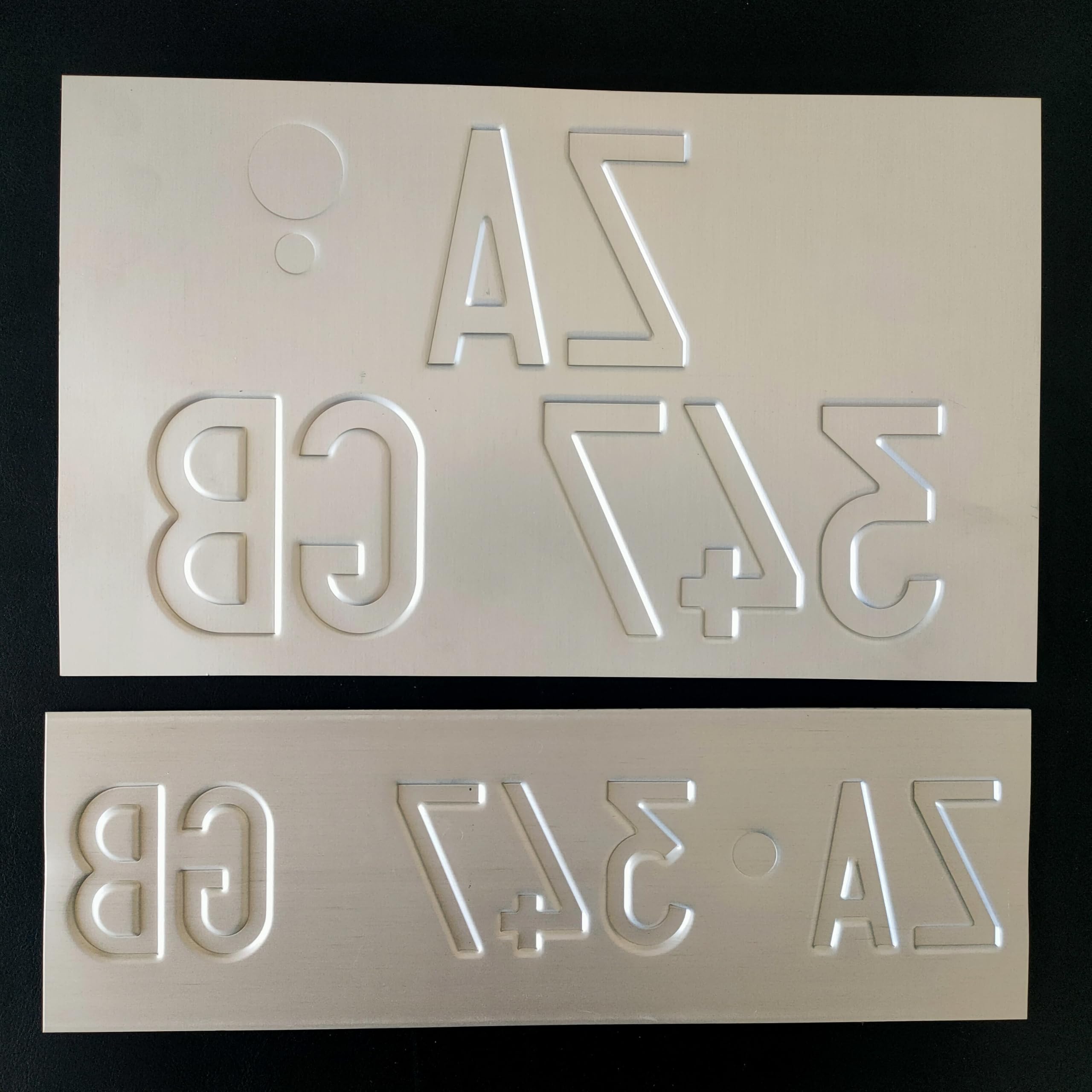 Targhe Personalizzate - Modello Kit Completo dal 1995 al 1997 - con Lettere e Numeri in Rilievo, Incise su Alluminio Catarifrangente, Made in Italy (ZA Sovrapposta Colorazione d'origine)