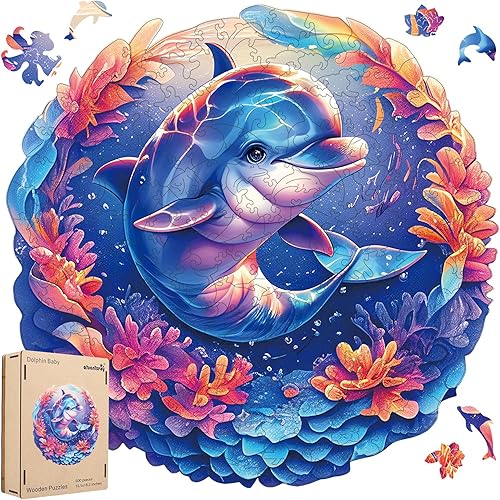 Miniatura 18 de Qiuenisray Rompecabezas de madera para adultos, rompecabezas de pulpo oceánico de 200 piezas, rompecabezas de madera fresca, decoración de pared,