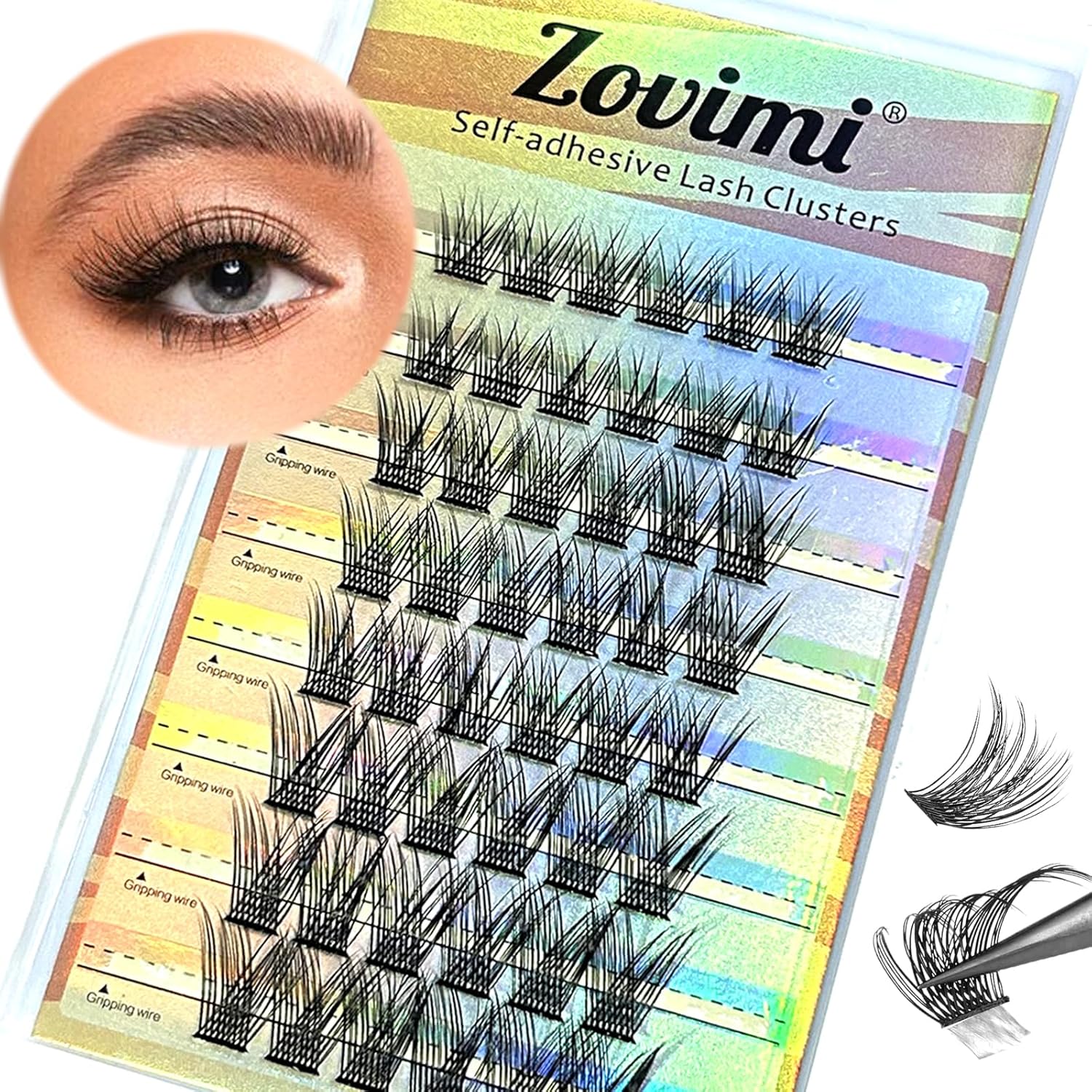 Self Adhesive Eyelashes Reusable Lash Clusters 48pcs Wear