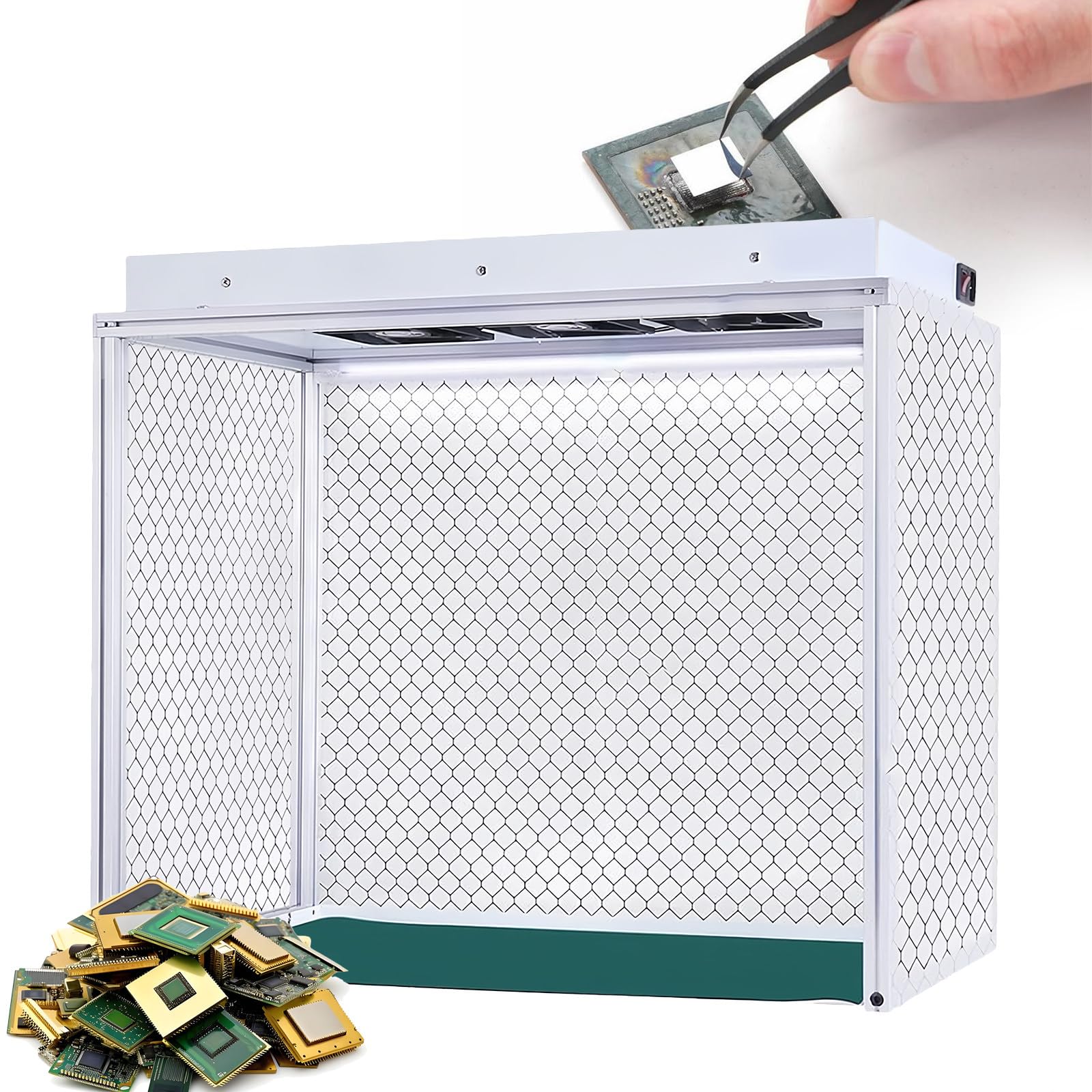 Laminar Flow Haube mit HEPA-Filter, Air Flow Clean Werkbank für staubfreie Umgebung, ideal für Telefonreparatur und Laborgebrauch