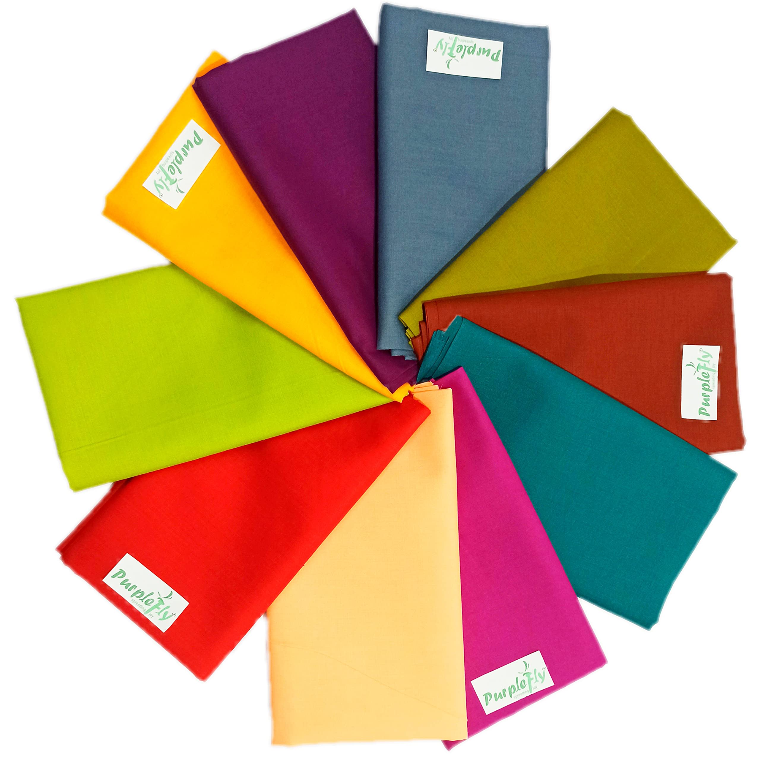 Multi-Colors Unstiched Blouse Piece Material 1 Meter Each (100 cm) Pack of 10 (Randam Color)-image-36