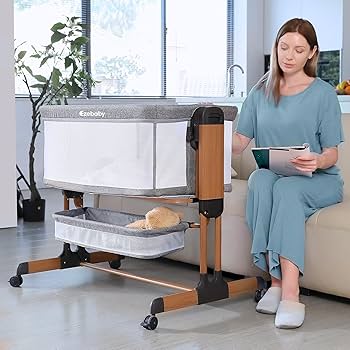 Ezebaby Baby Bassinets Bedside Sleeper - All Mesh Bedside