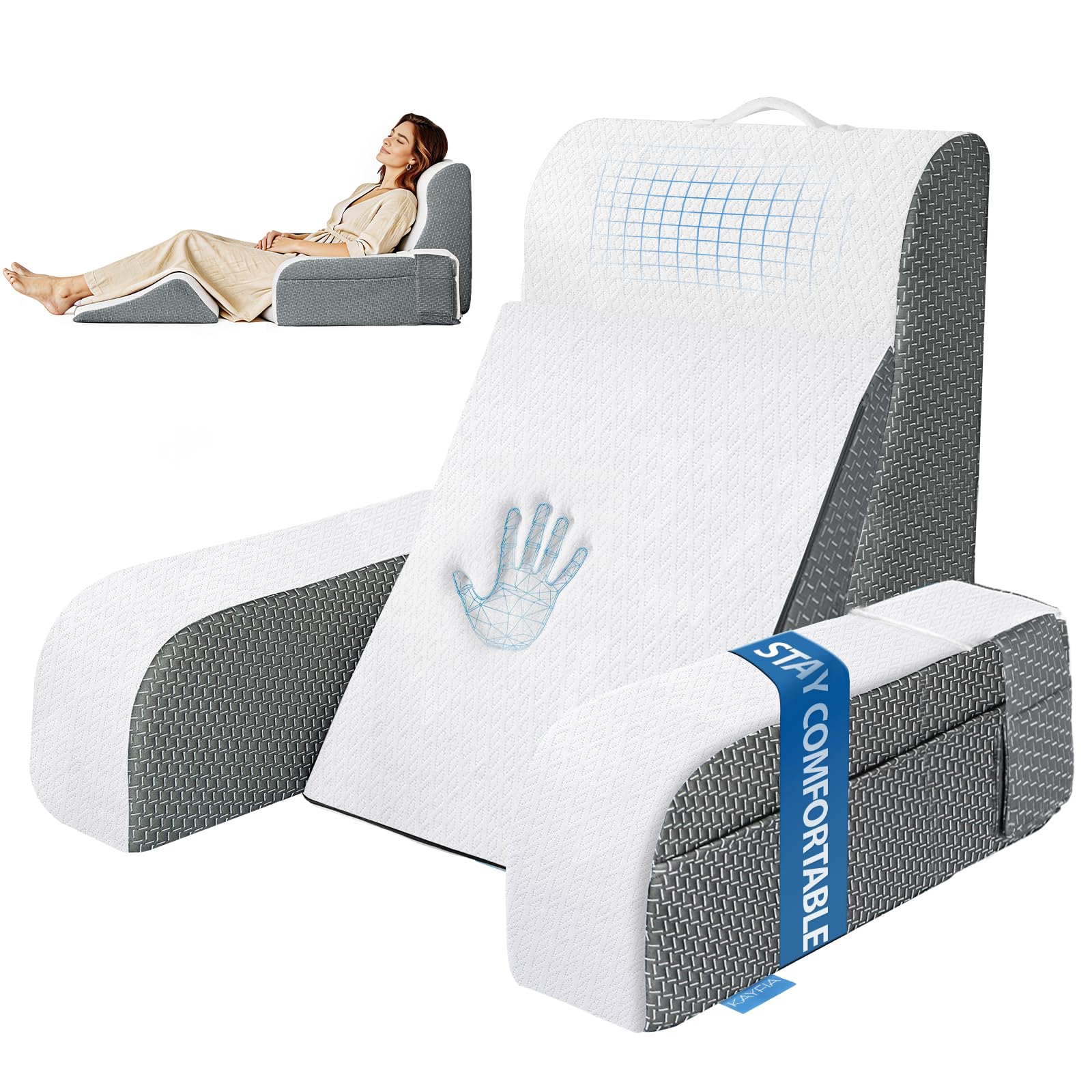 Kayfia Gel Memory Foam Reading Pillow