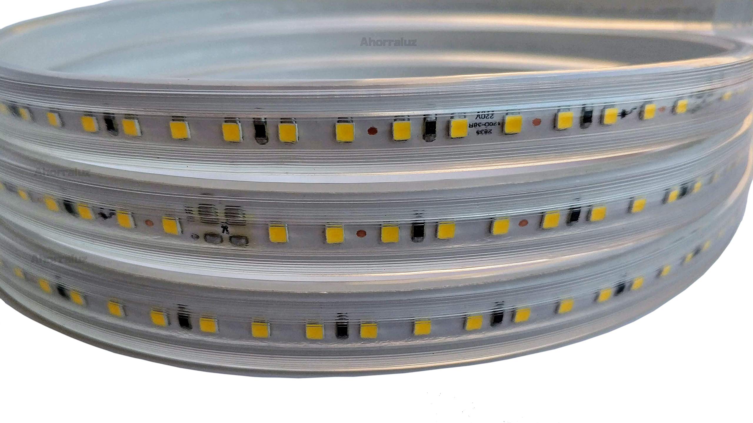LED-Streifen, 220 V, 2835, 120 LED/m, hohe Helligkeit, mit Schalter, wasserdicht, kaltweiß/neutral/warm, wasserdicht IP67, Streifen (Neutralweiß, 10 m)