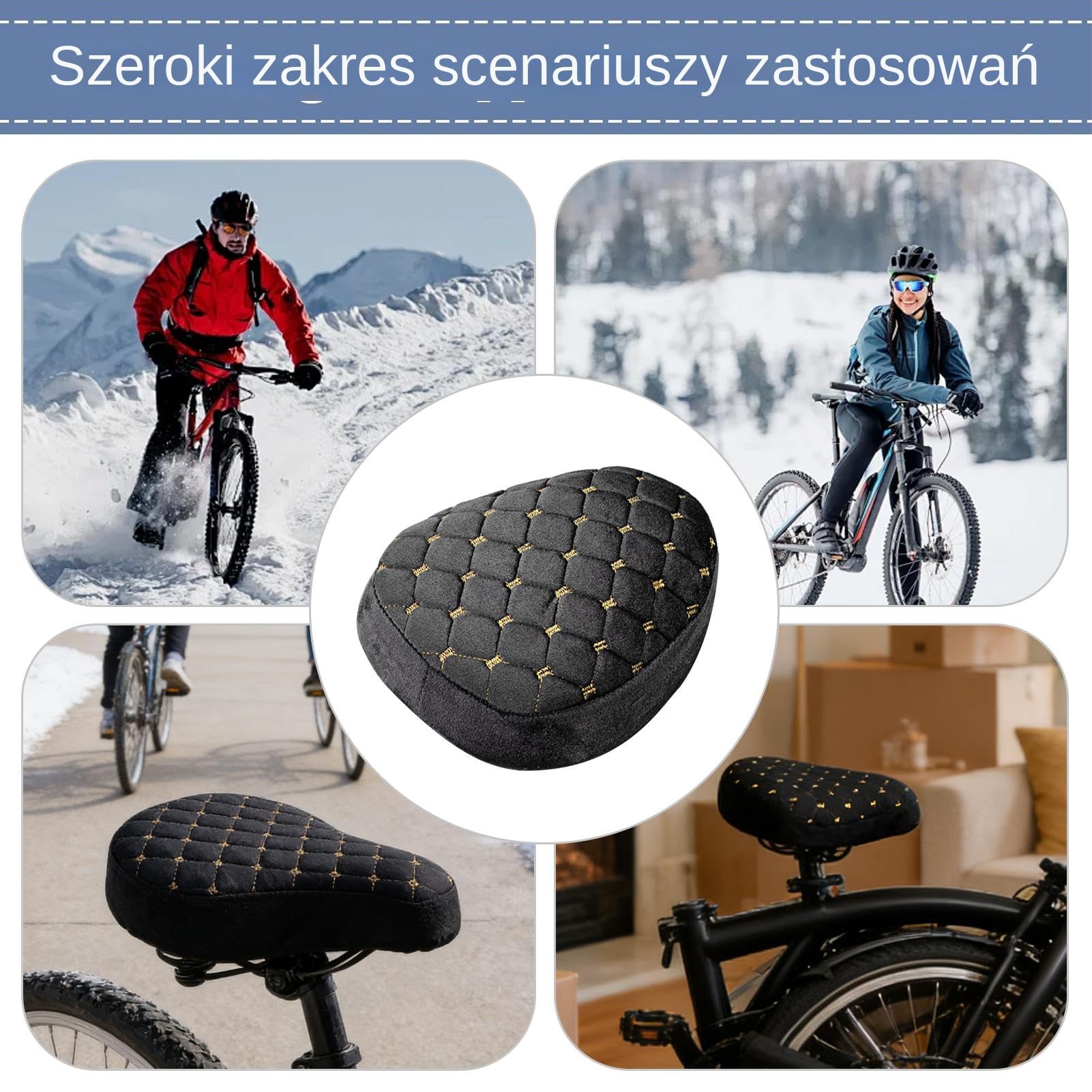 Na Siod?o Motocyklowe, ?kki Ciep?y Ochraniacz Polarowy - Ogrzewany Na Zim? - dla Motocykli Skuterów ?nie?nych Rowerów Jazdy w Zimnej Pogodzie