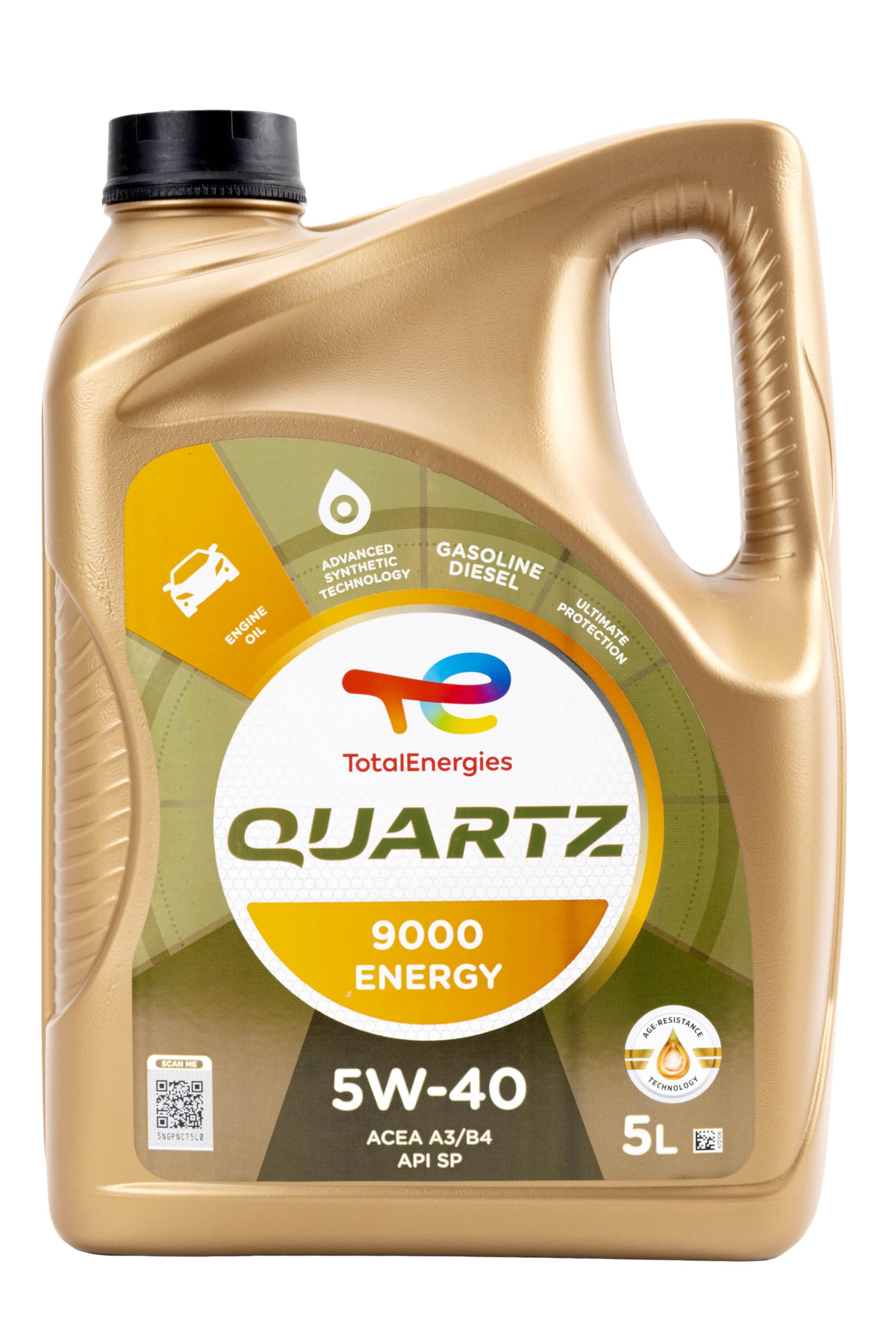 TOTAL Olio lubrificante per motori Total Quartz 9000 Energy 5W-40 5 litri