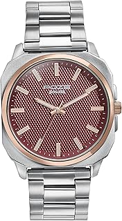 Poze 6 Chrome Calling Quartz Red Round Dial Men's Watch | Stainless Steel Strap Material | Watches for Men Analog - SP70087KM01