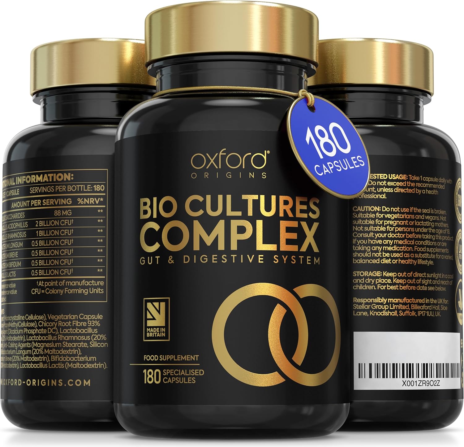 Advanced Probiotics for Gut Health | Scientifically Formulated Pre & Probiotic Gut Health Supplements, 100 Billion CFU/g Bacterial Cultures