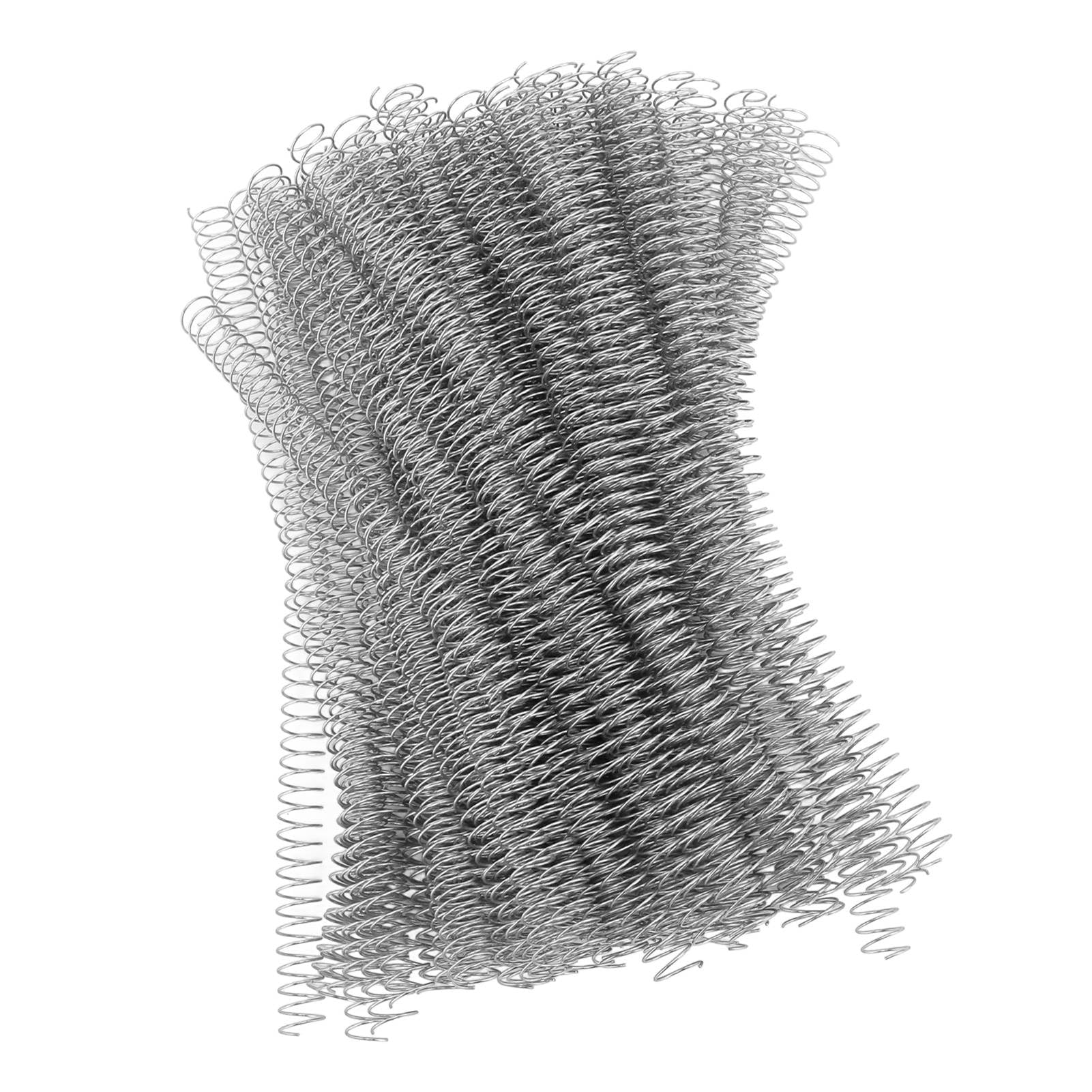 100 Bobine di Rilegatura a Spirale in Plastica 14,3 Mm 48 Denti Rapporto 4:1 Capacità di 115 Fogli con Rotazione di 360 Gradi per Carta in Formato A4 Letter (Argento)