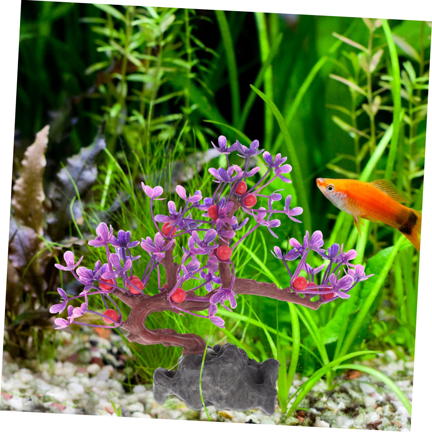 DOITOOL 4stücke Aquarium Pflanzen Dekoration Künstliche Wasserpflanze Für Fischbehälter Pflegeleicht Lebendige Atmosphäre Für Aquascaping Fische Fühlen Sich Wohl