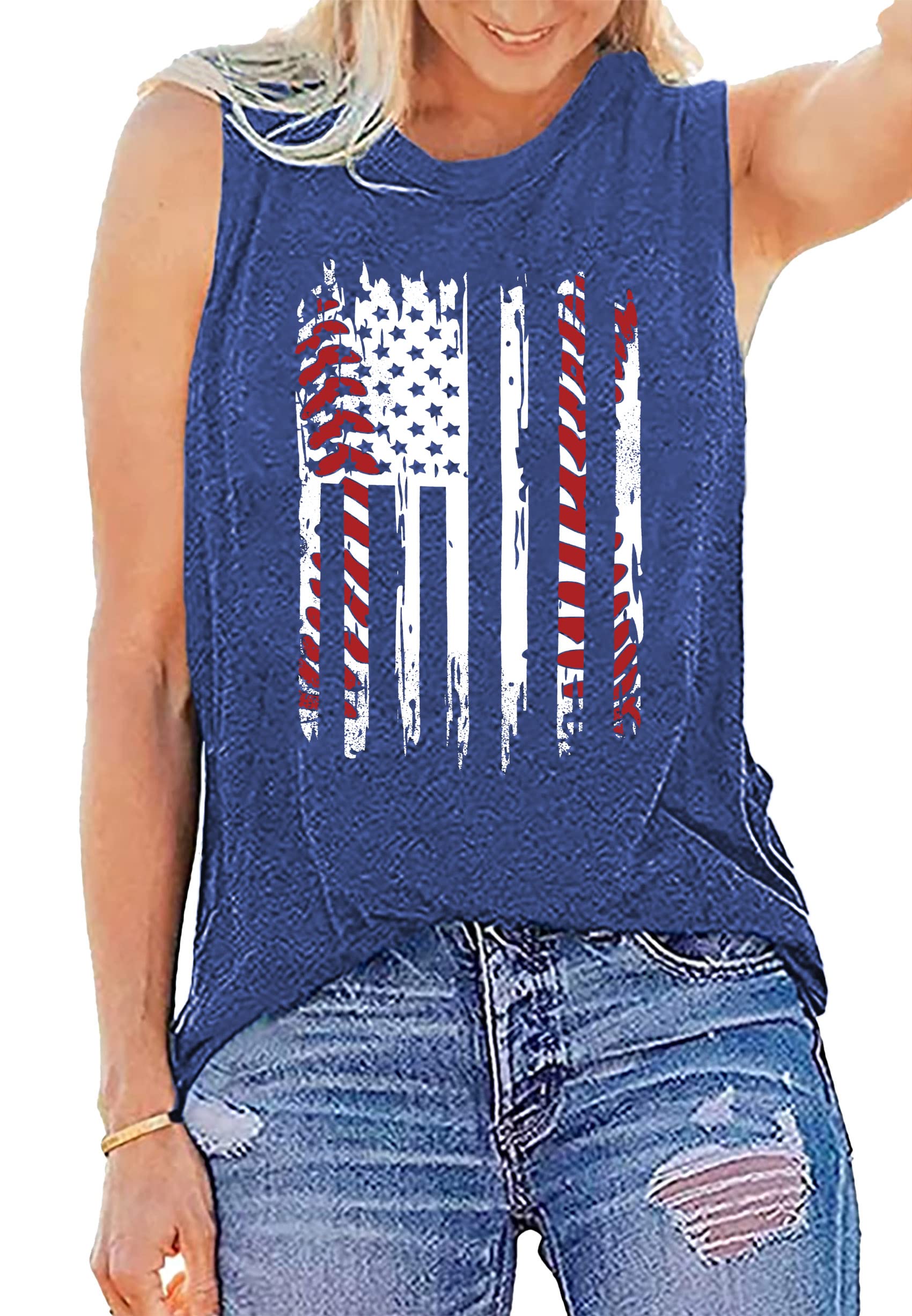 Baseball Mom Shirt Tank Tops Baseball Love Graphic Tee Shirts Women Summer Casual Loose Sleeveless Shirt