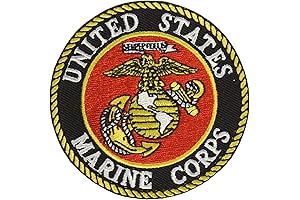 EagleEmblems Patch-USMC Logo (03) (YLW/WHT) (3'')