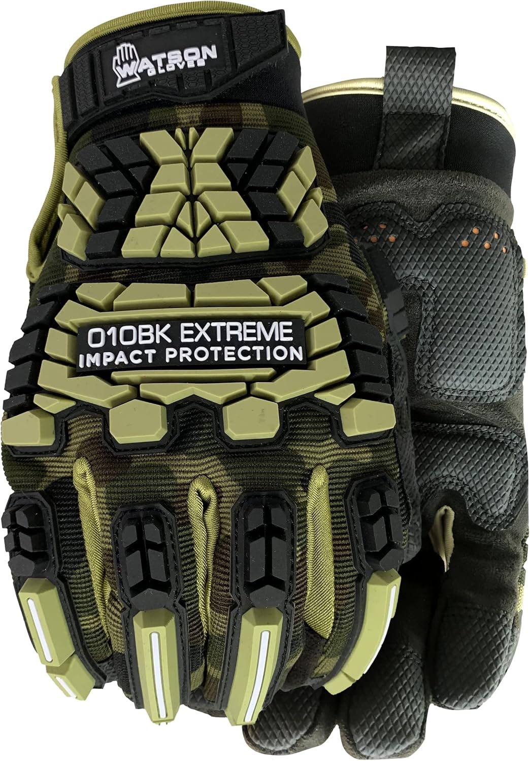 Watson Gloves, #010BK - Extreme Impact Resistant Work Gloves, Made from Recycled Plastic Bottles (1 Pair, Size Choice)