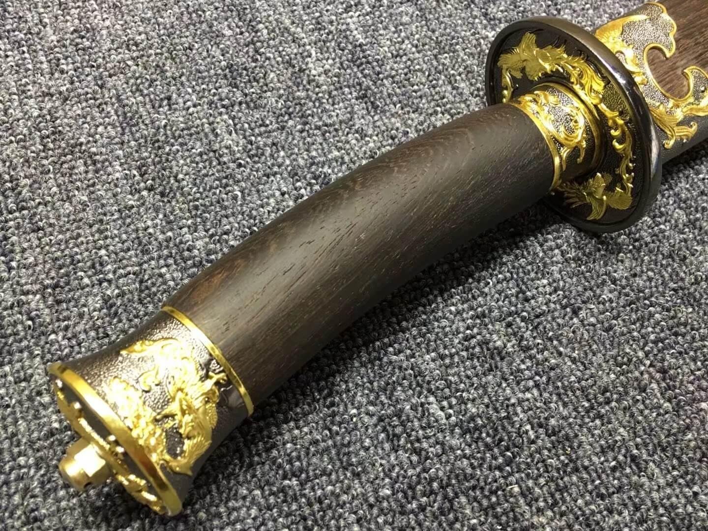 Dao jian,Broadsword,Handmade Folding Steel Blade,Rosewood Scabbard,Alloy Fittings