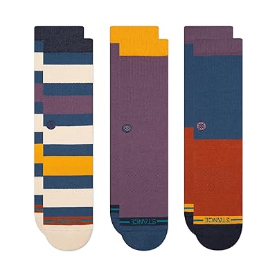 Stance Dexter 3 Pack Crew Knee High Socks Shoes Dark Royal