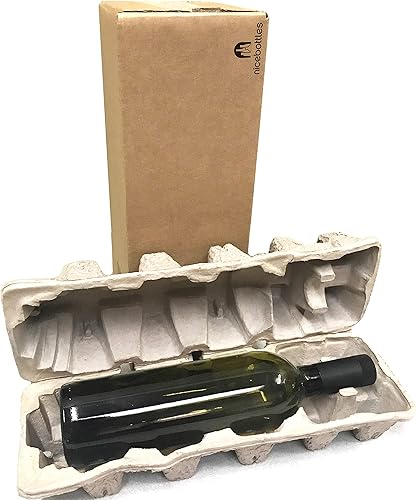 nicebottles Caja de envío de vino, individual - Paquete de 3
