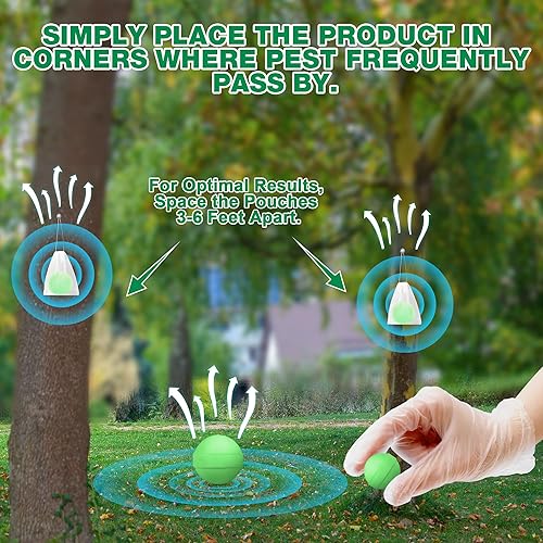 Miniatura 4 de Bolas repelentes de ciempiés  Paquete de 24 bolas repelentes de ciempiés para casa, garaje, exterior e interior, disuasorio para patio, césped,