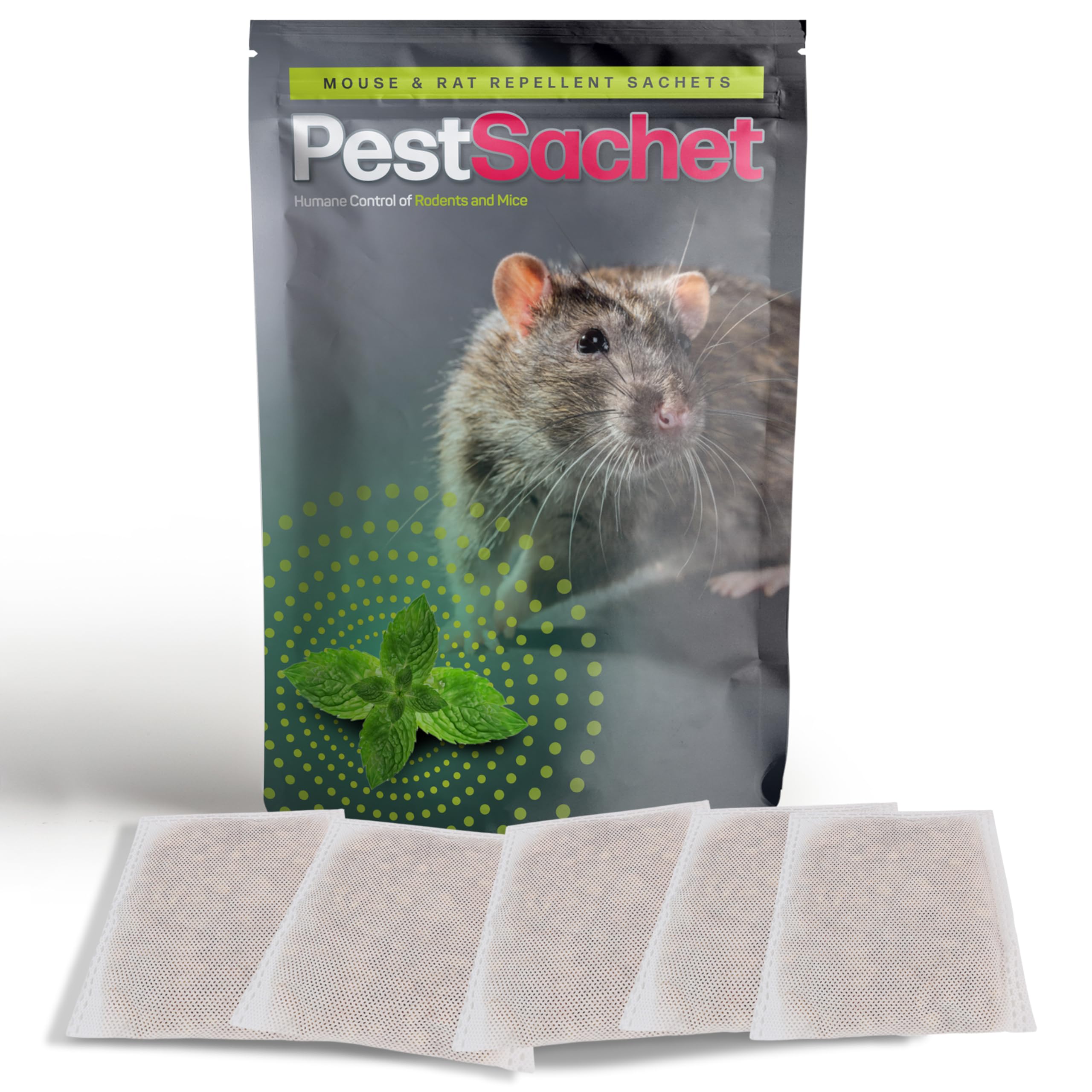 PestSachet, Mouse and Rat Repellent Sachets, Peppermint Oil Sachets, Alternative to Mouse Poisoning Indoor, Rat Repellent Indoors, Natural Rodent Control
