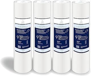 Hydraira 4-Pack 5 Micron 9.87” x 2.5” Sediment Water Filter Replacement Cartridge for Any Standard RO unit | Whole House RO System | Whole House Sediment Filtration CG9870005