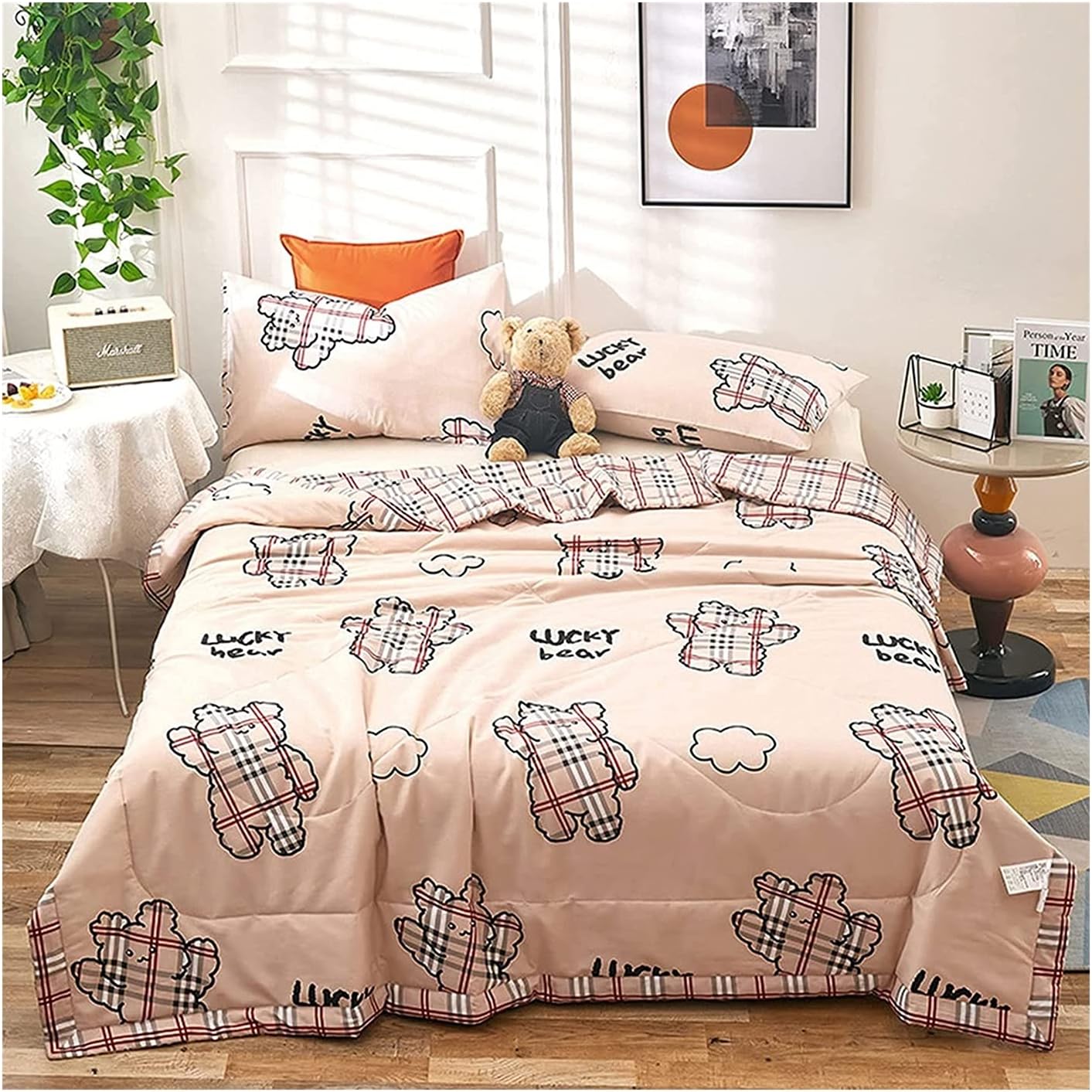 ライトラグジュアリークールキルトベッドリネンセット シーツ 枕カバー