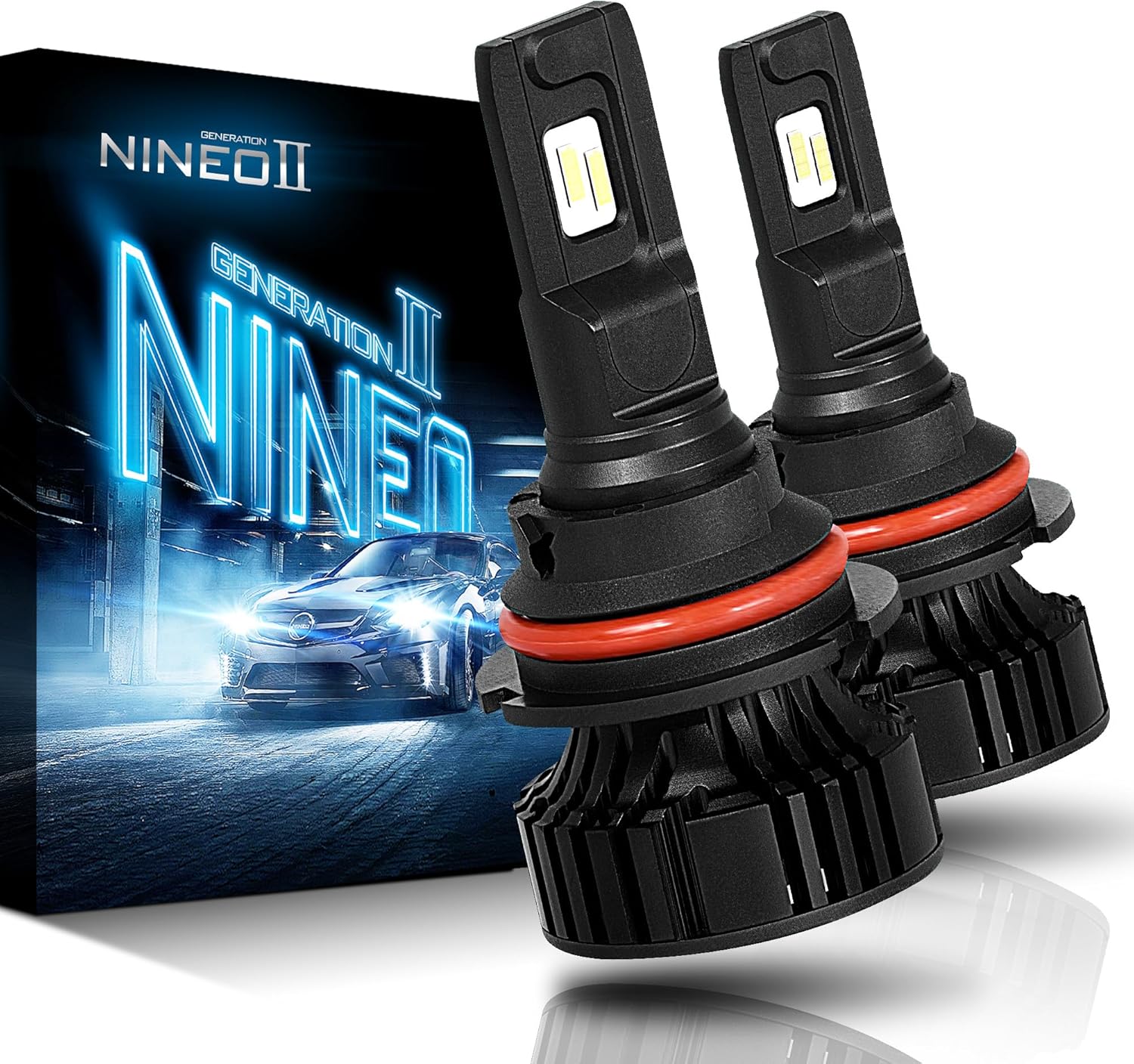NINEO Fog Light, 500% Brighter with Fan 6500K White Waterproof, Plug and Play-Pack of 2