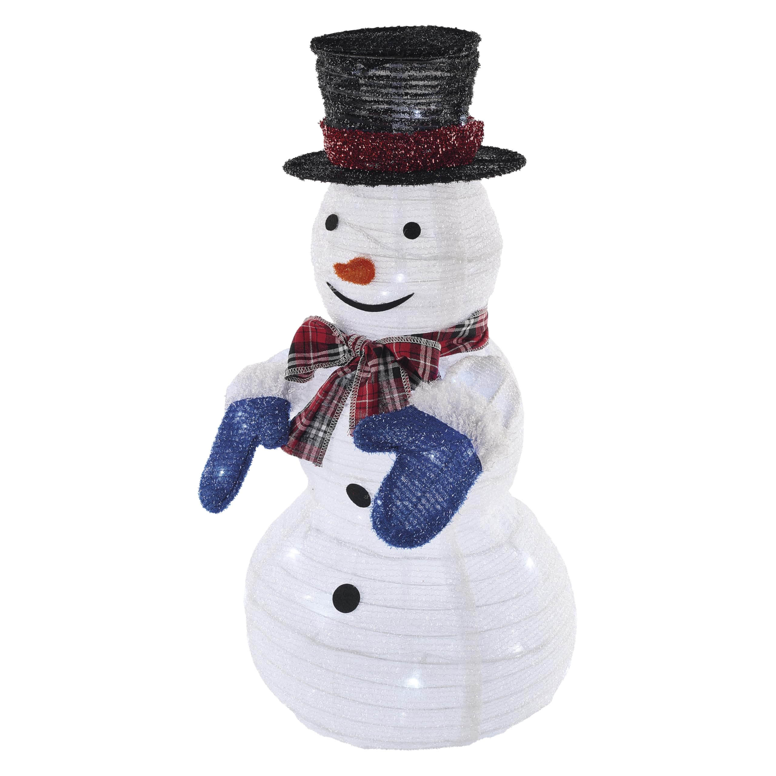 EMOS - Niedlicher Schneemann mit 60 LEDs und Funkeln für Innen und Außen - 60cm Schneemannfigur mit Lichterkette - effektvolle Weihnachtsdekoration für Garten, Terrasse, Veranda oder Hauseingang