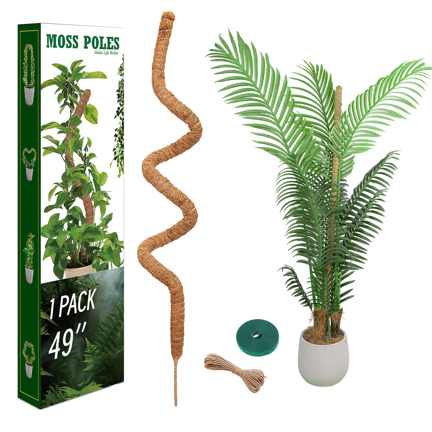 ミ*ミ様 MOSS STICK U5 154cm Plastics Moss Pole Plastics Stackable Moss Totem Pole Stick