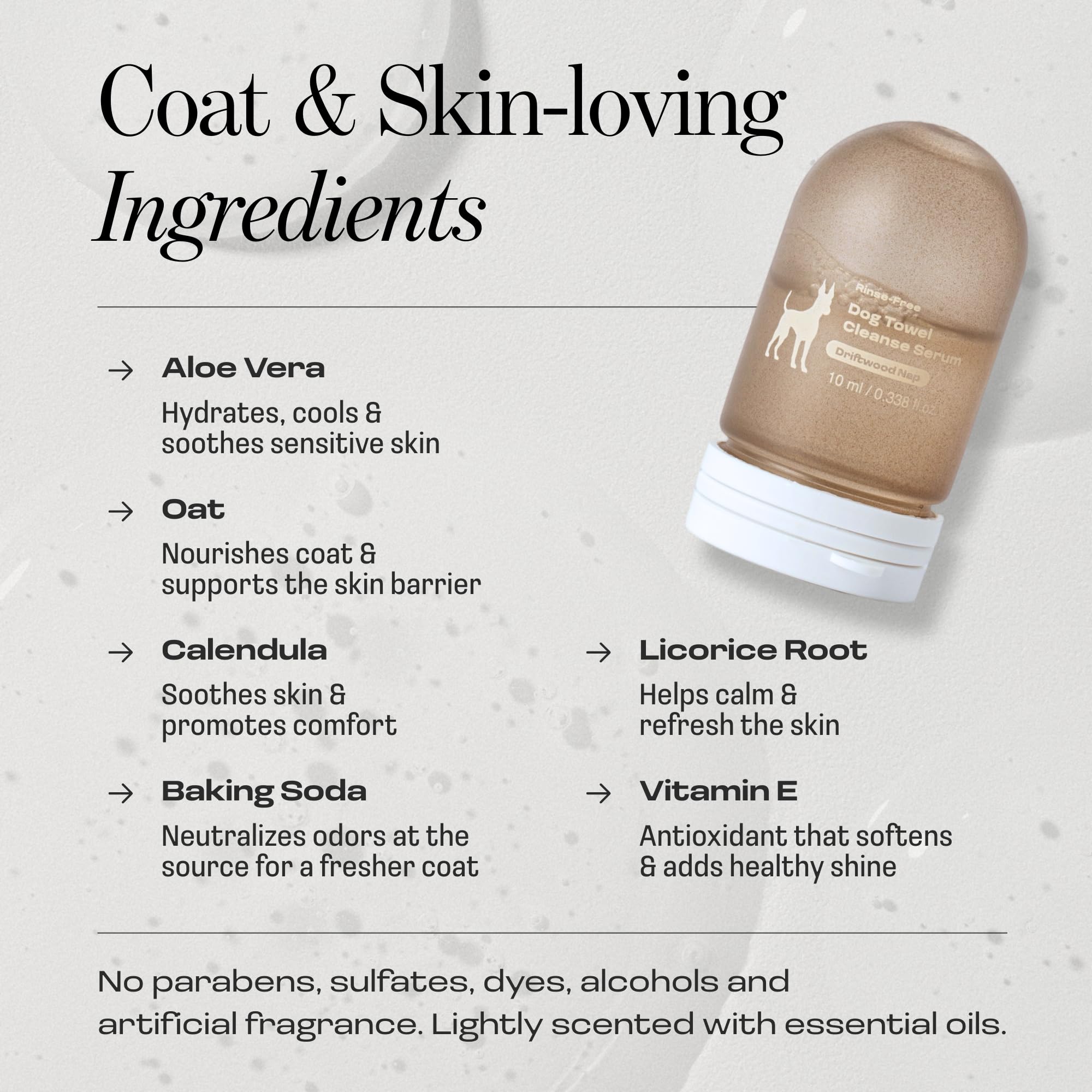 Dog Concentrated Waterless Rinse-Free Shampoo & Conditioner with Bath Mitt – Sensitive Skin, Stress & Itch Relief Gentle Leave-in Serum – 98.65% Naturally Derived-Dry Shampoo for Dogs–8×10ml - image 6