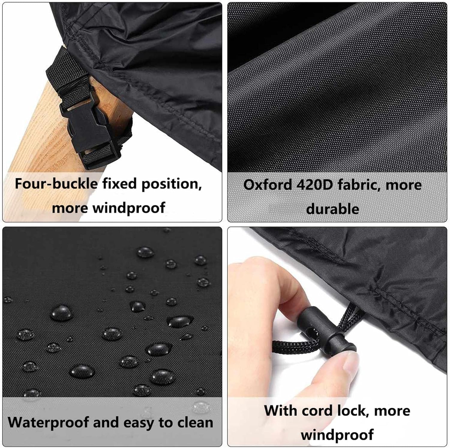 Patio Furniture Cover 420D Heavy Duty, Waterproof Weatherproof Rectangular Cover, Outdoor Sectional Sofa Set Covers, for Sectional Sofa, Patio Table Cover, 97" L x 57" W x 31" H/245x145x80cm