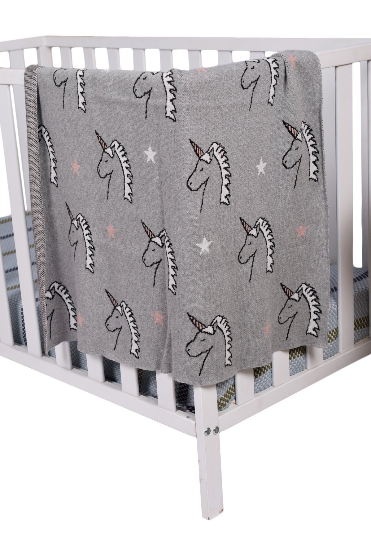 Norry Design100% Combed Cotton Throw Blanket, Baby Car Seat Canopy and Nursing Cover, Blanket for Kids 8x10x1.25 Multi