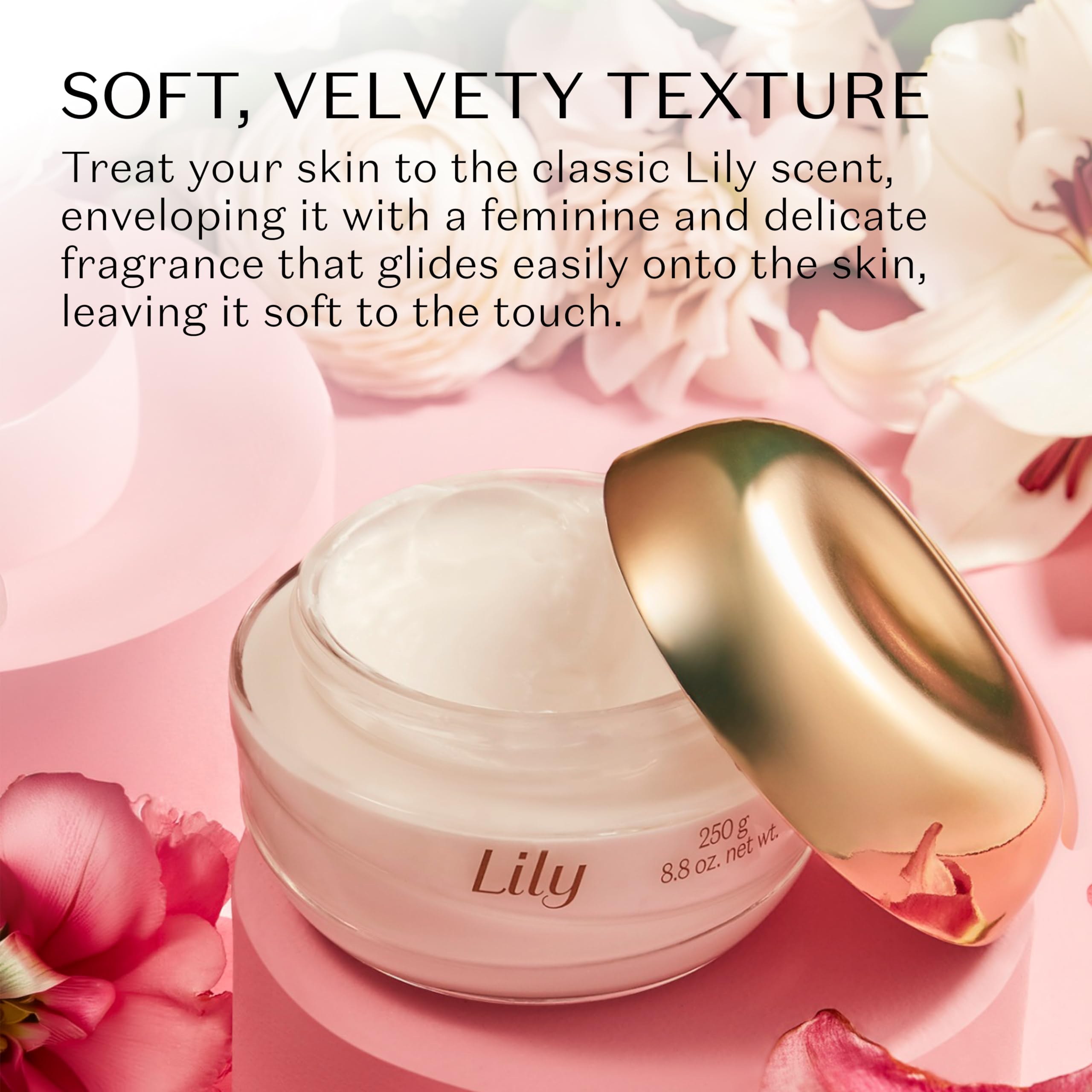 Lily Satin Hydrating Body Cream, 24 Hour Fragranced Body Butter