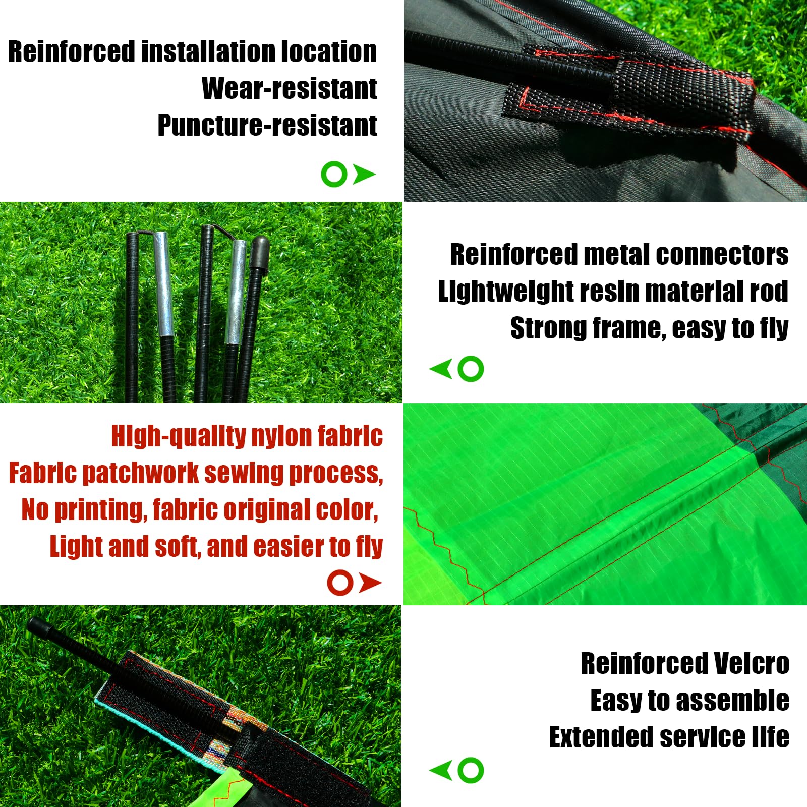 TianYueFly Huge 3D Adult Gliders - 120" Giant Single Line Kite with Two 17ft 3D Kite Tails for Beach - Image 5