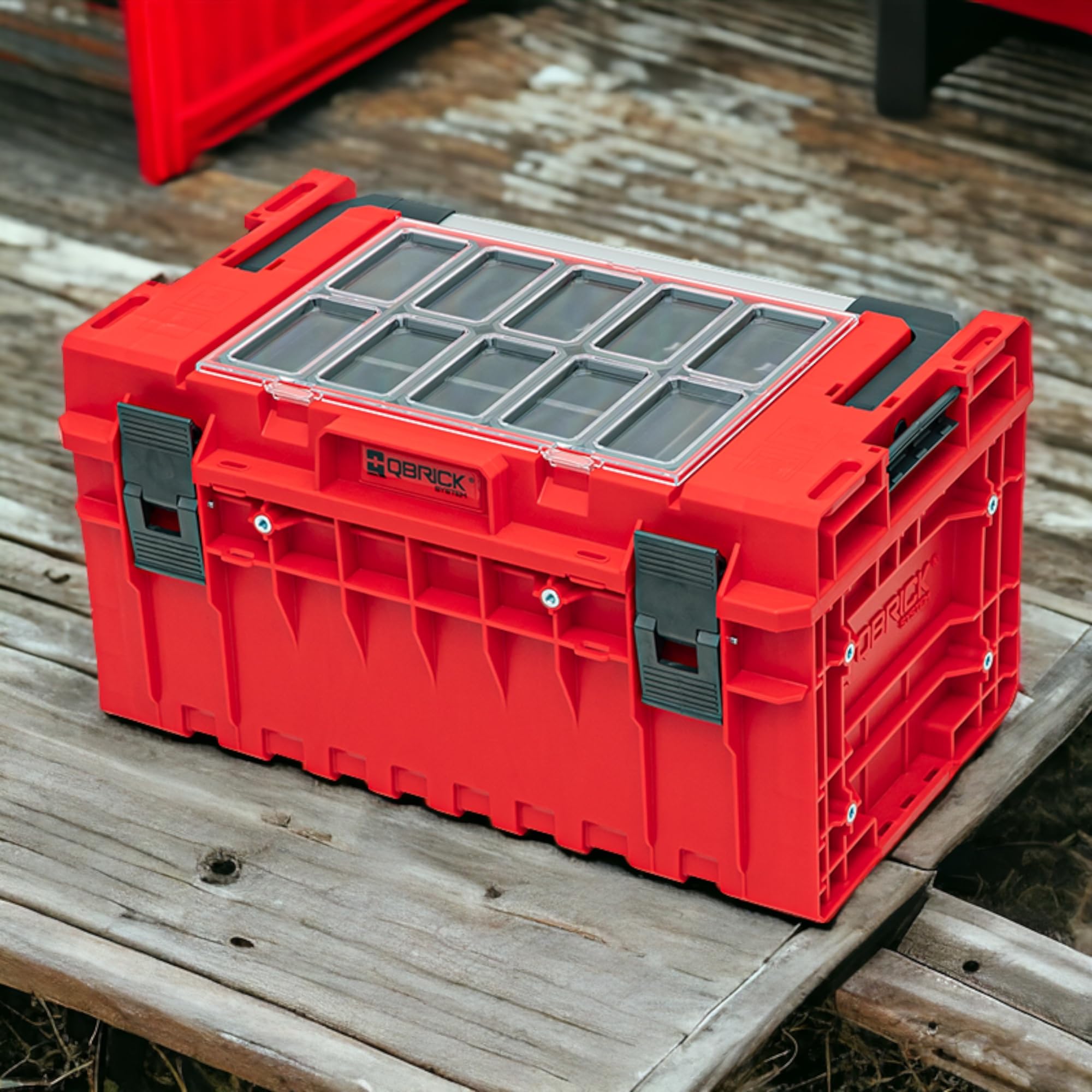QBRICK SYSTEM Malette Outils Boîtes à Outils Valise ONE 350 2.0 Expert RED Ultra HD Rouge 600 x 400 x 335 mm