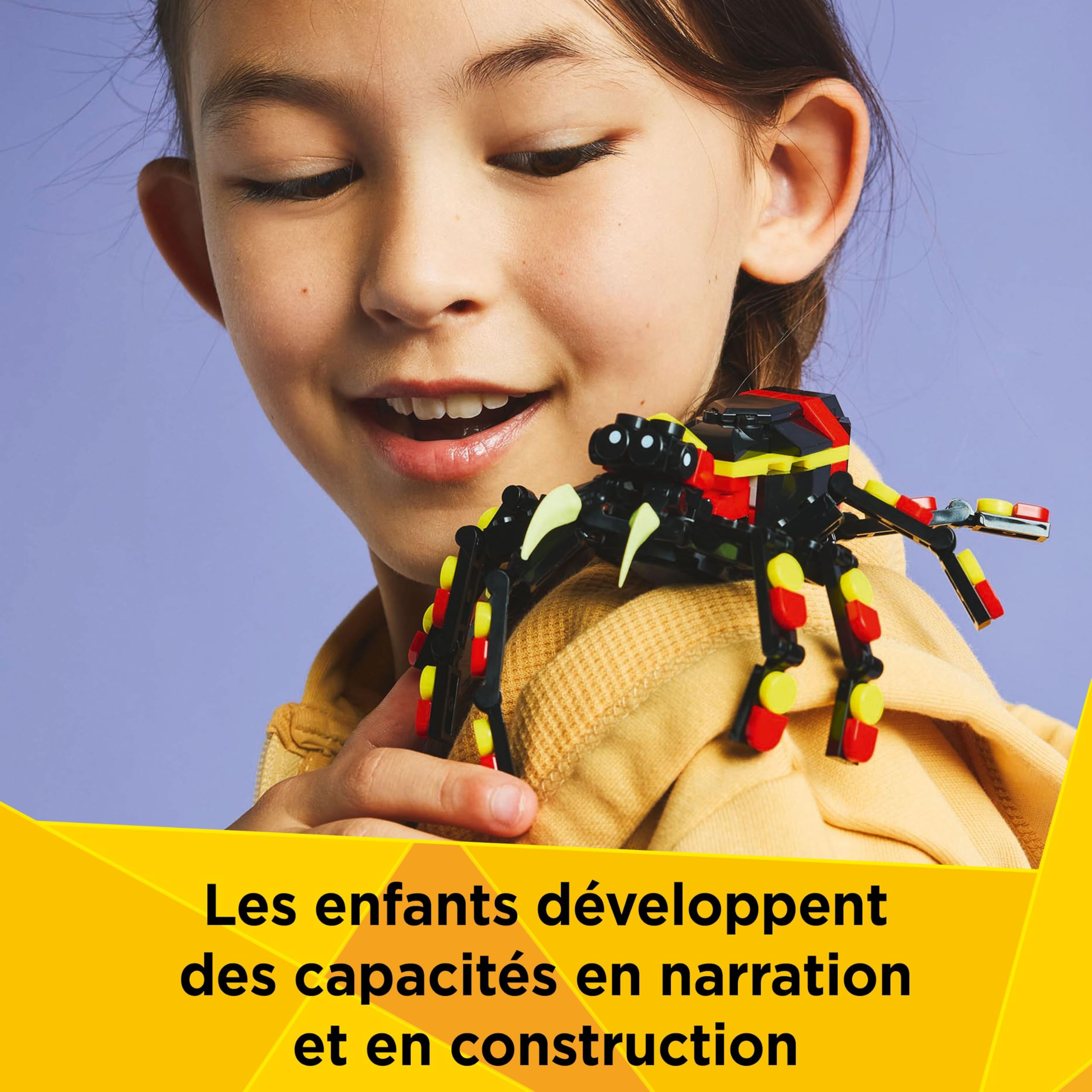 LEGO Creator 3-en-1 Animaux sauvages : l’araignée surprenante - Se transforme en scorpion ou en serpent - Jeu de construction pour garçons et filles amoureux de la nature - Idée cadeau dès 7 ans 31159