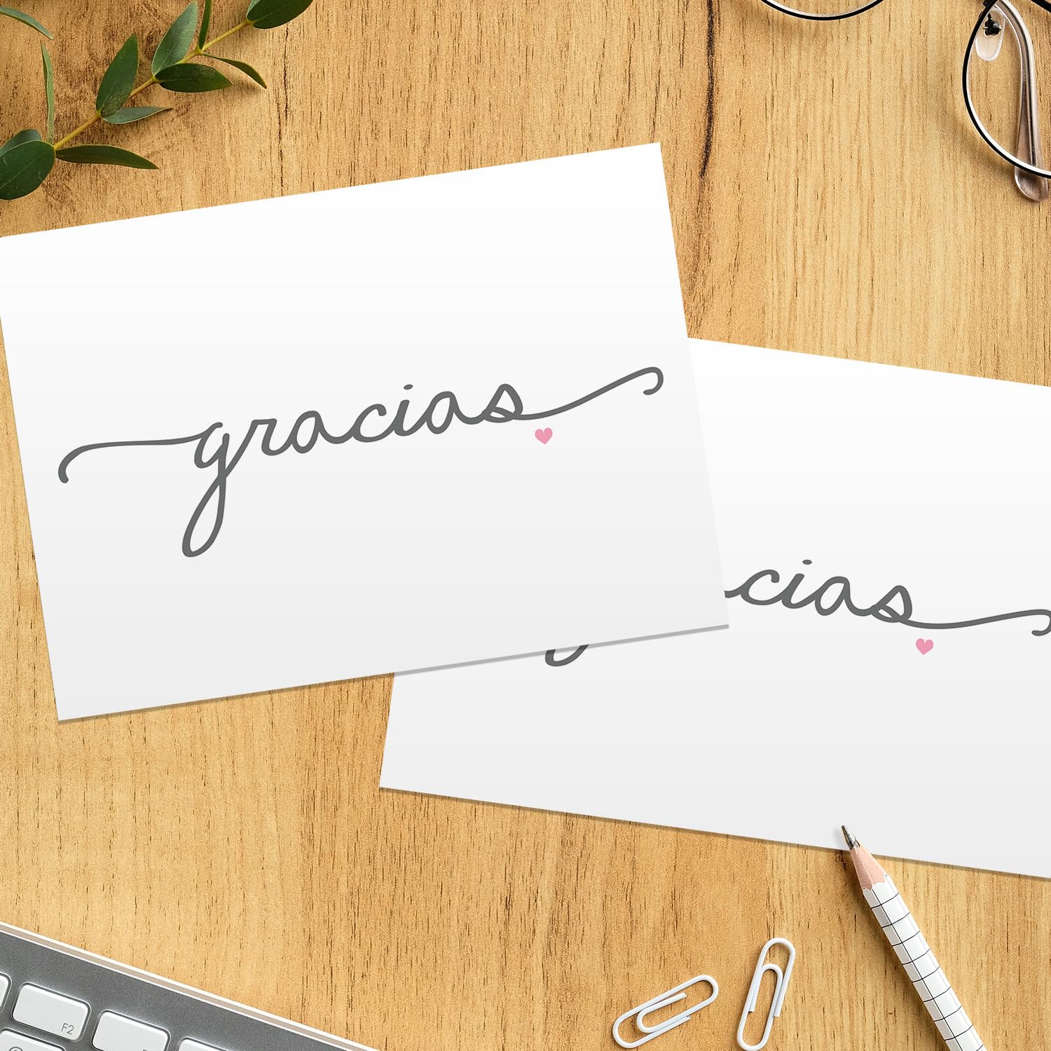 Gracias Note Cards / 24 Elegant Thank You From The Heart Greeting Cards With White Envelopes / 3 1/2" x 4 7/8" Spanish Language Blank Note Cards/Tarjetas Gracias - Image 4