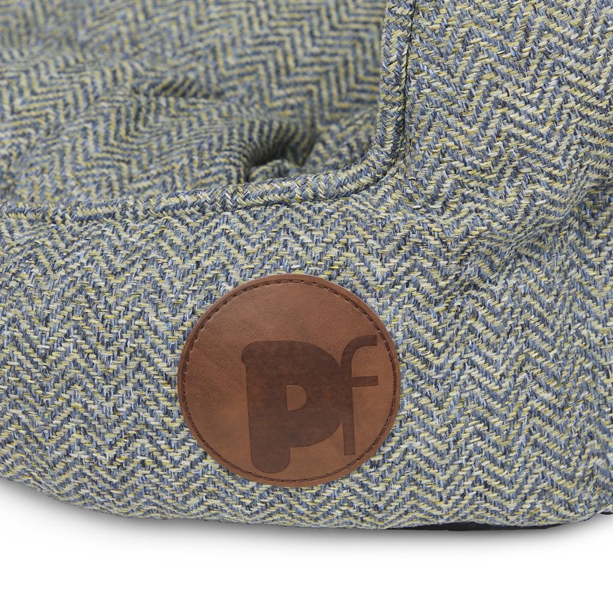 Petface Sage Herringbone - Cama Ovalada para Perro con cojín extraíble, Lavable a máquina, tamaño Mediano (Paquete de 1)