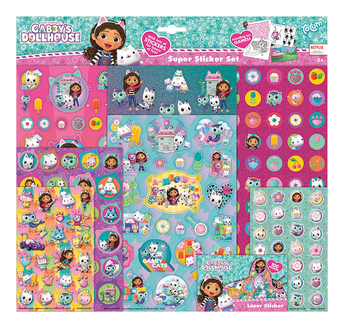 Totum  Kids  Gabby's Dollhouse Super Sticker Set, Sports Direct