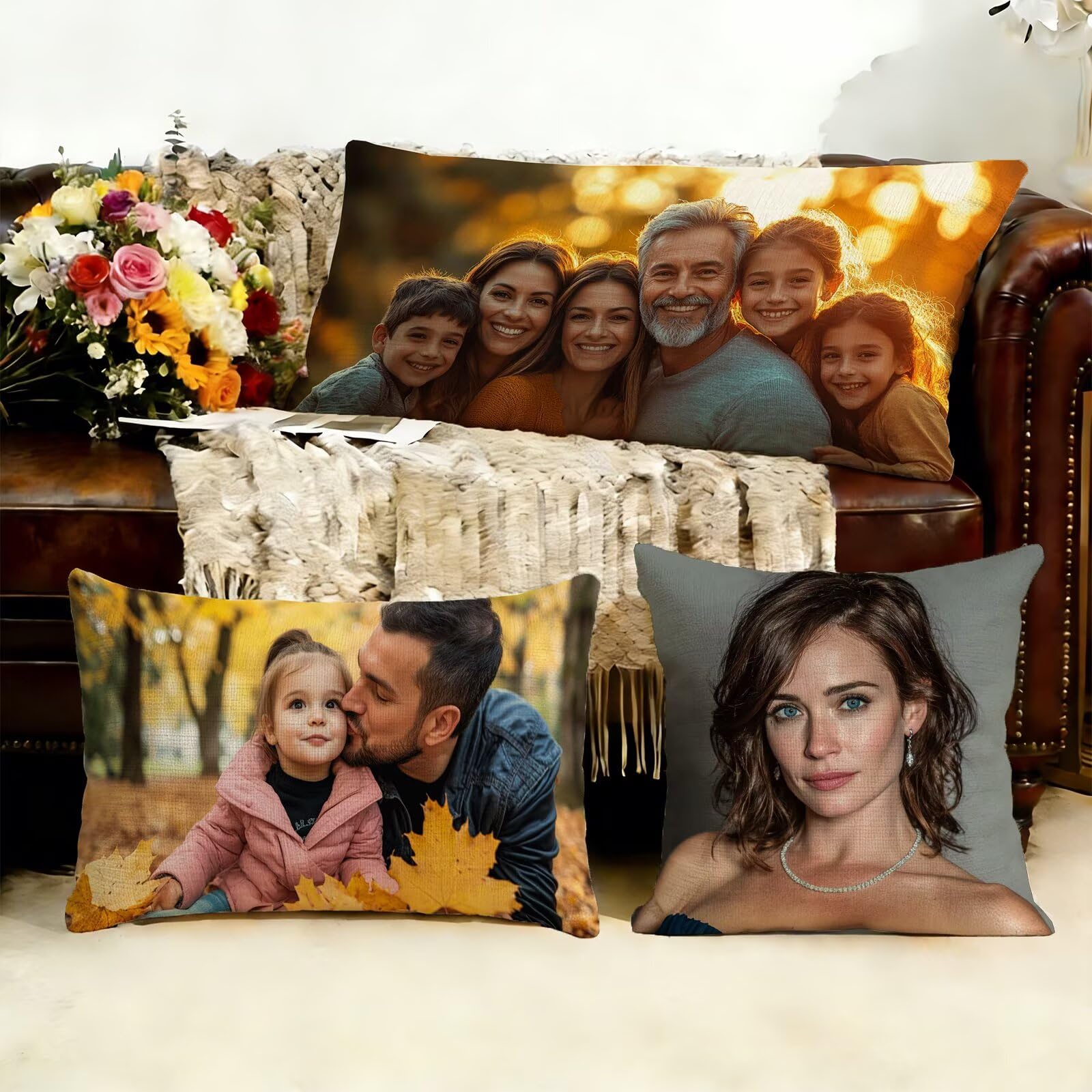Cojin Personalizado Foto a Doble Cara 60x180cm - Cojines Exterior,Funda de Almohada Impermeable - Regalo Original para San Valentín y Aniversario Parejas para Cama Sofa Terraza Salon Jardin J1-305
