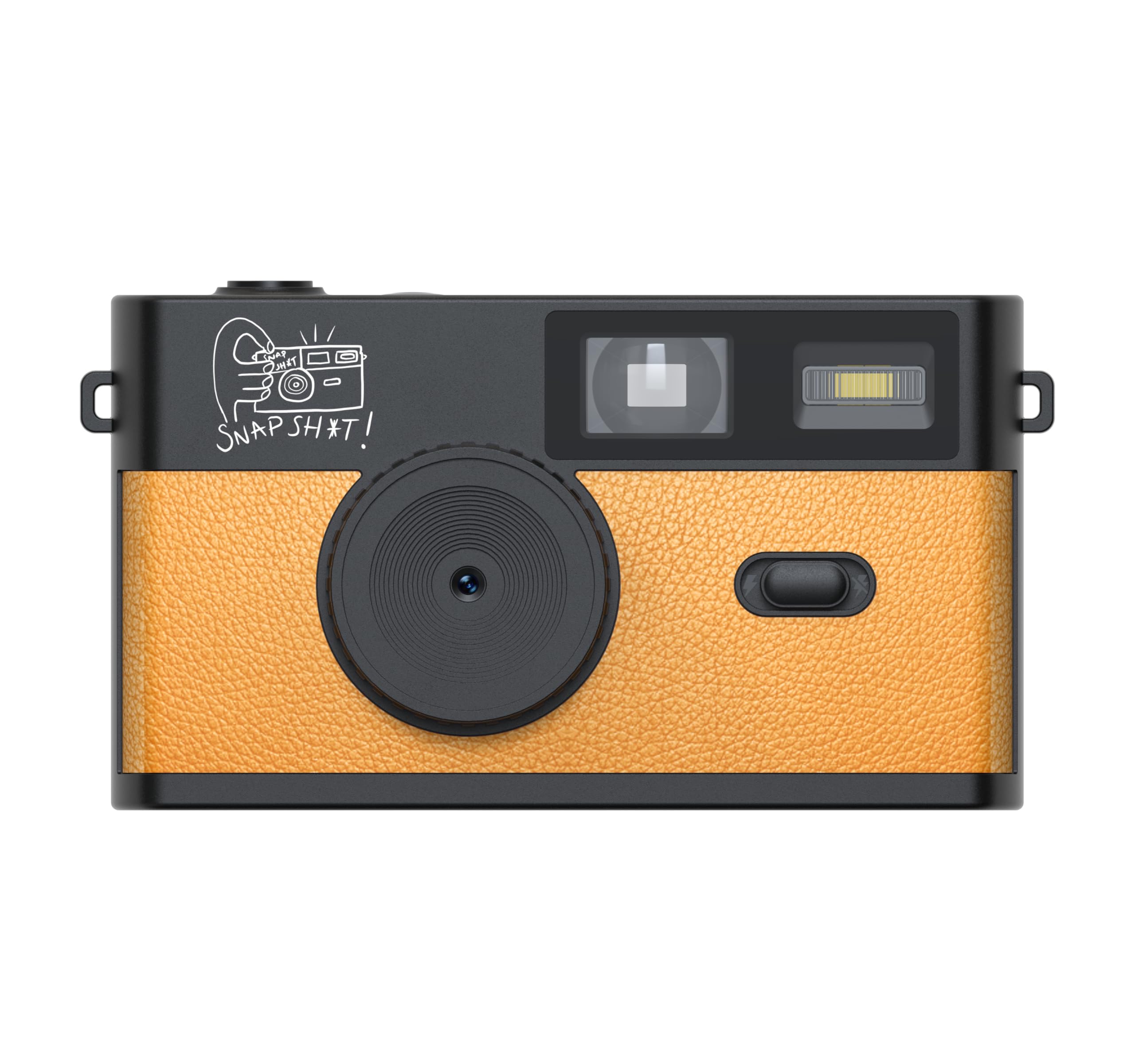 Screen-Free Digital Camera – Simple Point & Shoot Camera, No Screen, Easy to Use Camera, Replace Disposable with Reusable (Yellow)