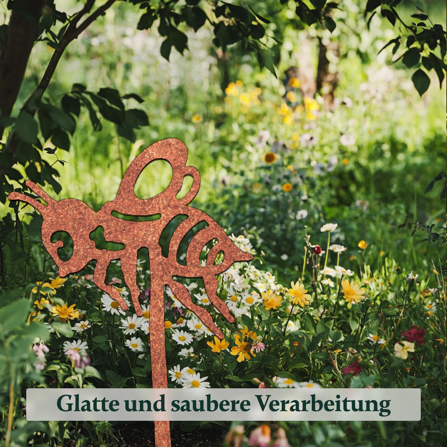 VERDOBA Feuerwehrmann Gartendeko Rost - Feuerwehr Geschenke für draußen - Feuerwehr Deko mit Rostpatina - Deko Feuerwehr Gartenstecker - Rostdeko Gartendeko - Rostdeko für Garten, Balkon & Terrasse