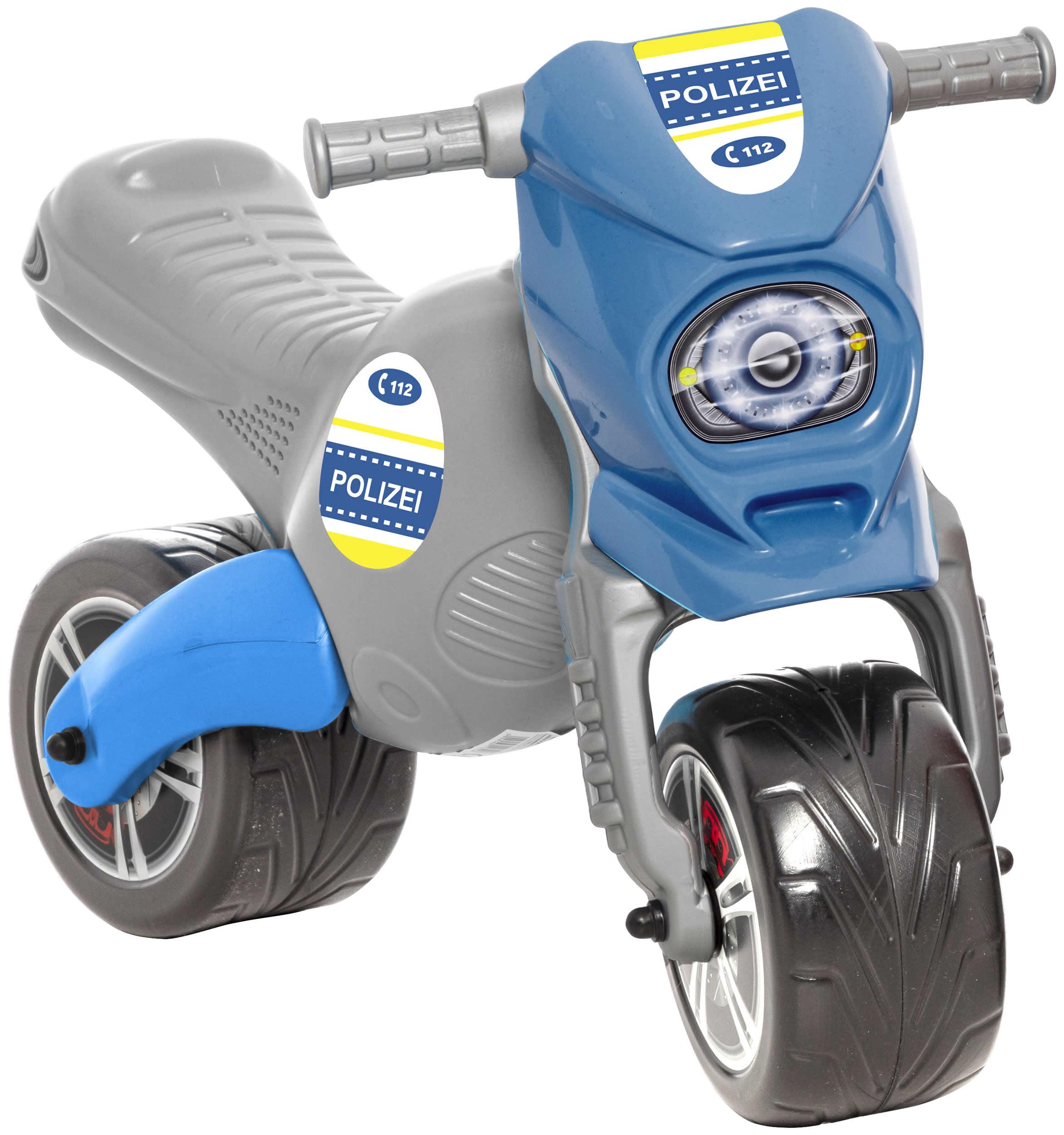Rutscher Motorrad Fahrzeug Cross 8 Polizei Kinder Laufrad Lauflernrad