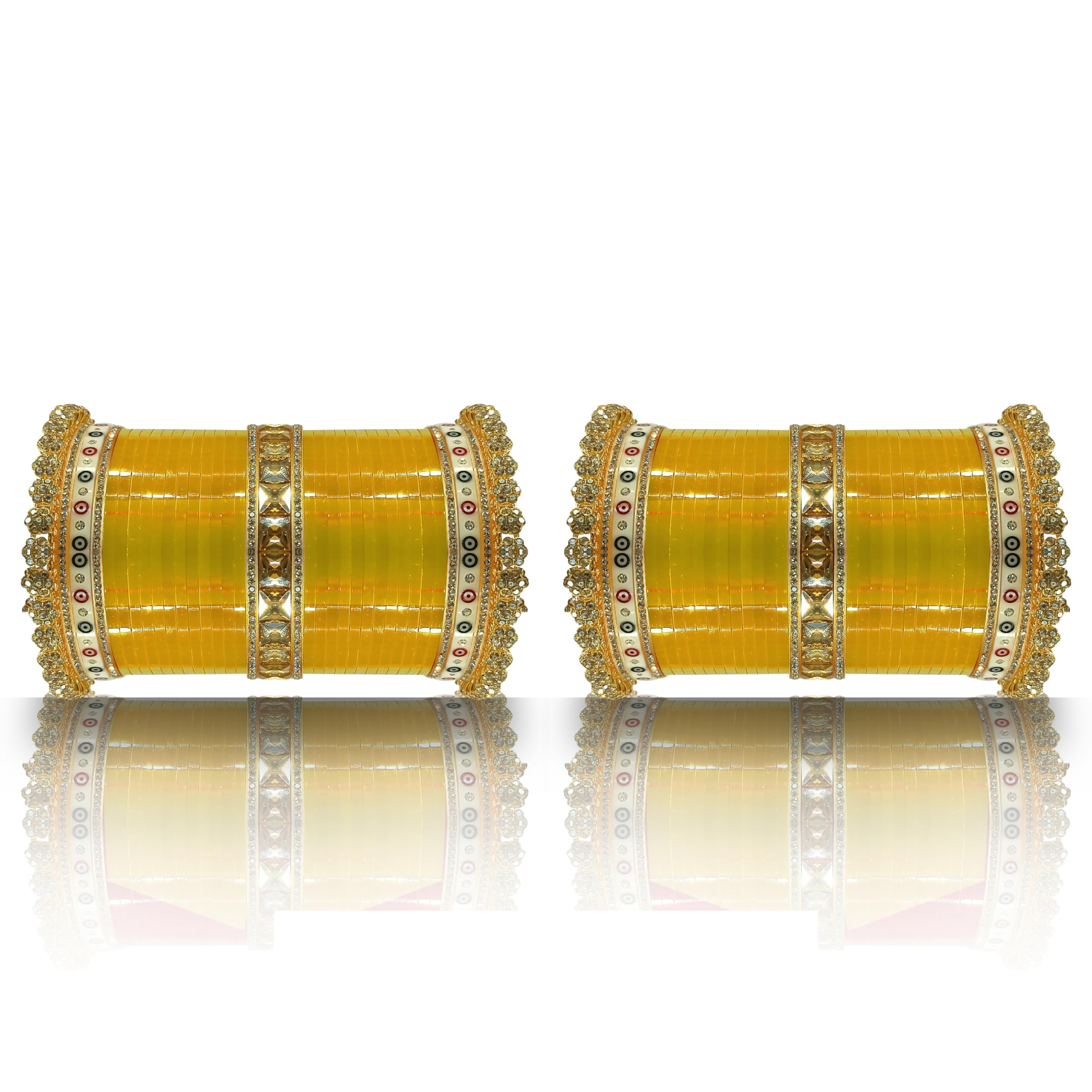 Bridal Punjabi Chuda Set for Womens and Girls (Set of 1) (Yellow, 2.4) (B0CV5JF5M1) Amazon Price History, Amazon Price Tracker