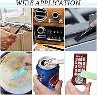 Vista 7 de Honoson Herramienta raspadora de plástico antiarañazos, herramienta de limpieza de plástico de fibra de carbono, raspador rígido en forma de Blanco