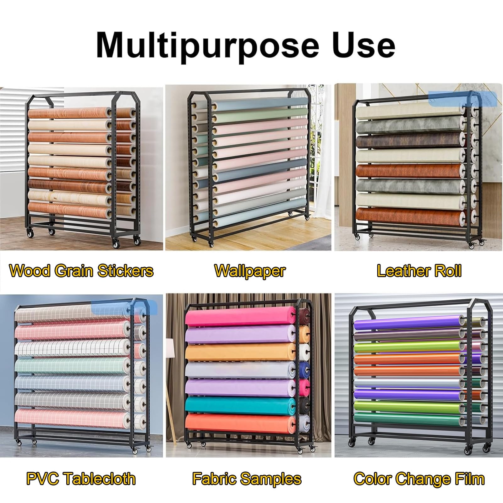 Vinyl Roll Storage Wall Mount Fabric Roll Storage Rack,Craft Room/Gift ...