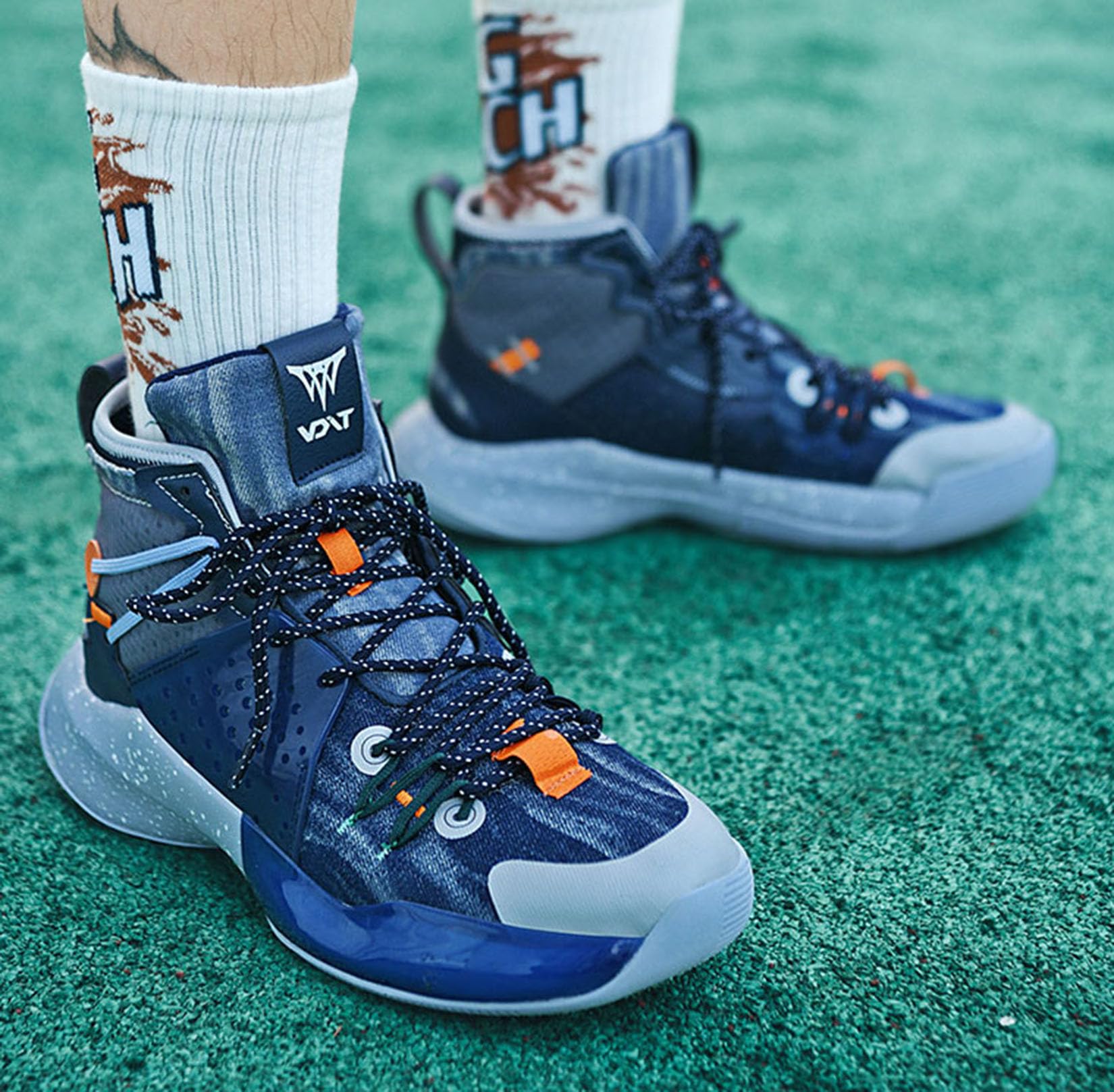 Wysokie Buty Do Koszykówki Chłopców Męskie Buty Treningowe Cementowe Buty Sportowe(45 EU, Z2)