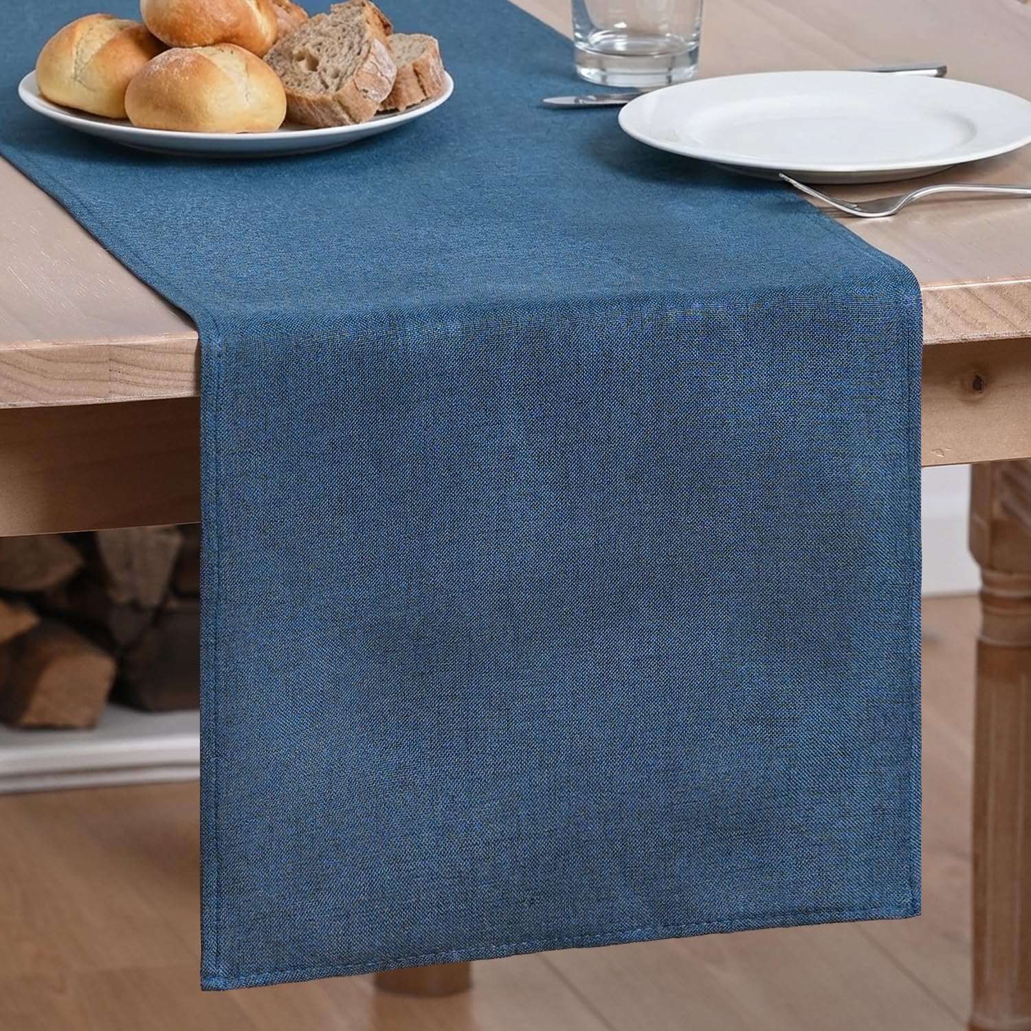 Artoid Mode Navy Summer Table Runner, Seasonal Winter Machine Washable Kitchen Dining Table Decoration for Home Party Decor 40x140 cm