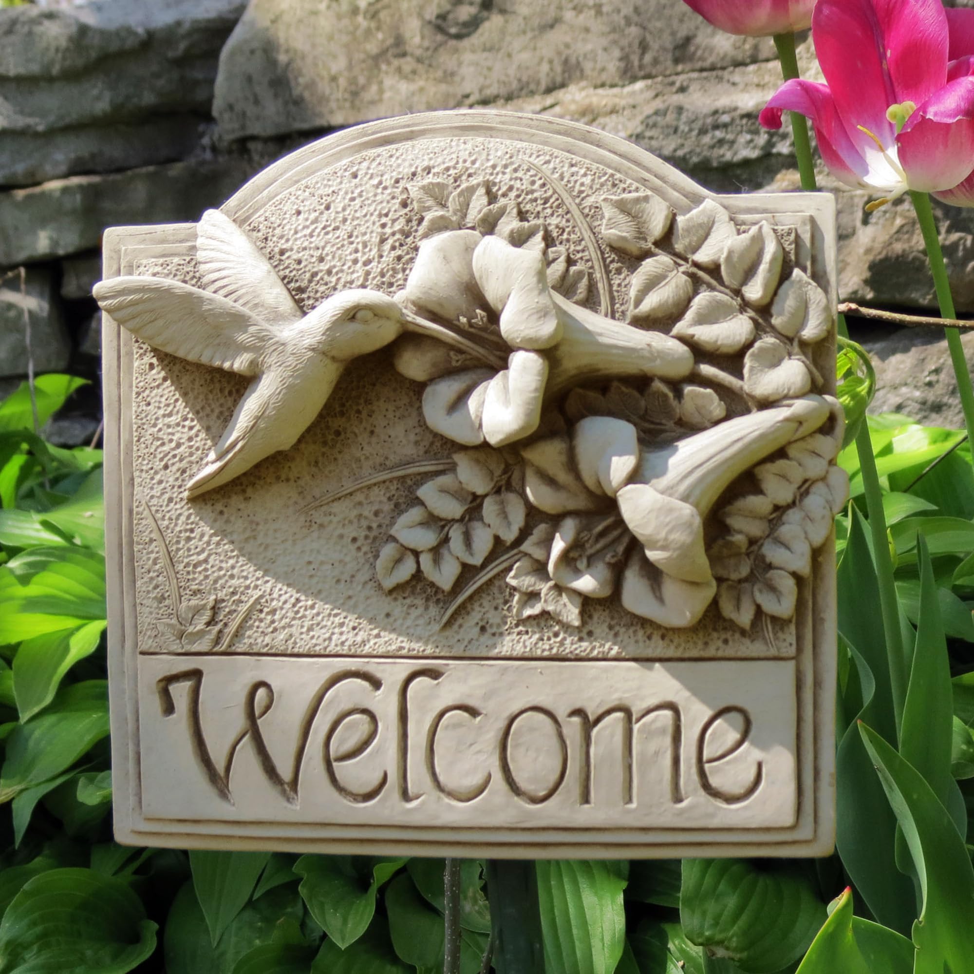 Amazon.co.jp: ハチドリWelcome壁プラーク S グレー 137 : Home & Kitchen